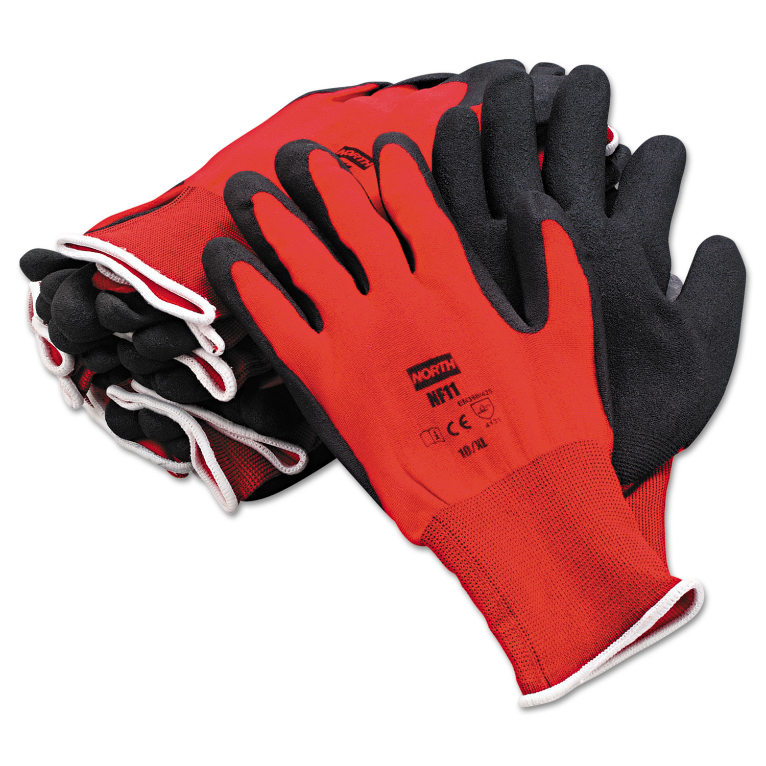 NorthFlex Red Foamed PVC Gloves, Red/Black, Size 10/X-Large, 12 Pairs NorthFlex Red Foamed PVC Gloves, Red/Black, Size 10/X-Large, 12 Pairs