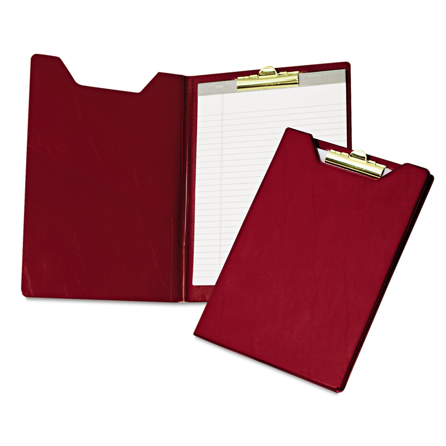 Value Padfolio, Heavyweight Sealed Vinyl, Brass Clip, Inside Front