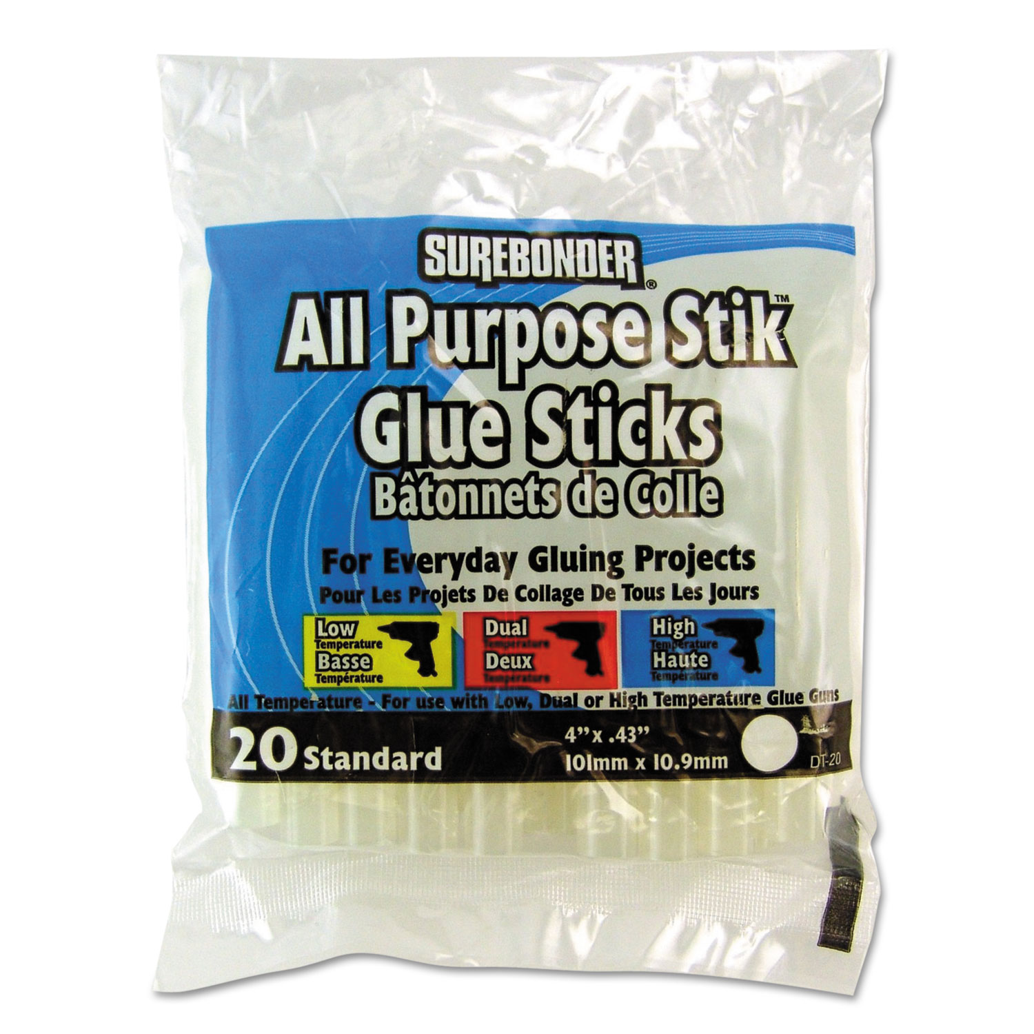Hot Melt Multi Temperature Full Size Glue Gun Stick Bulk Pack Of