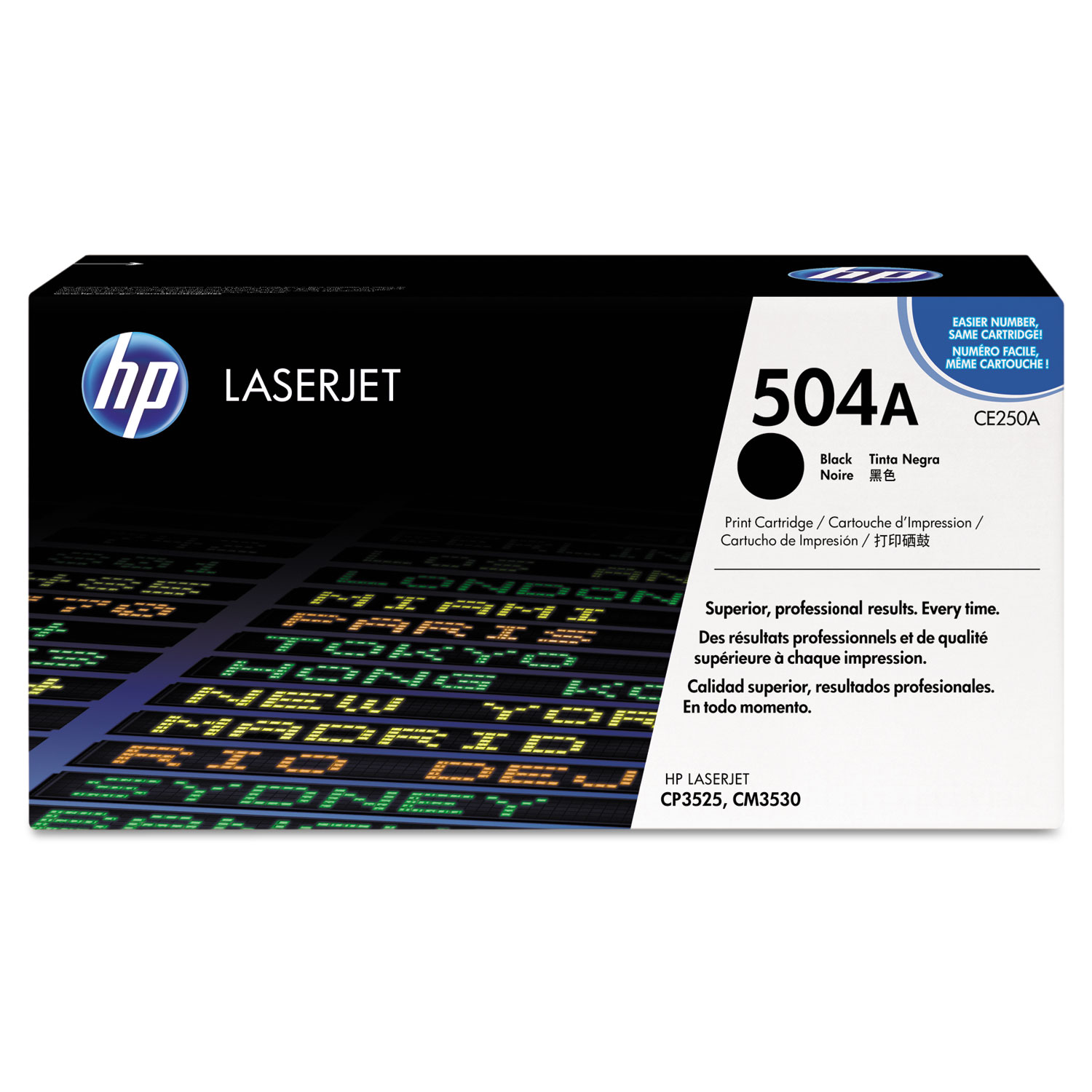 HP 504A, (CE250A-G) Black Original LaserJet Toner Cartridge for US Government HP 504A, (CE250A-G) Black Original LaserJet Toner Cartridge for US Government