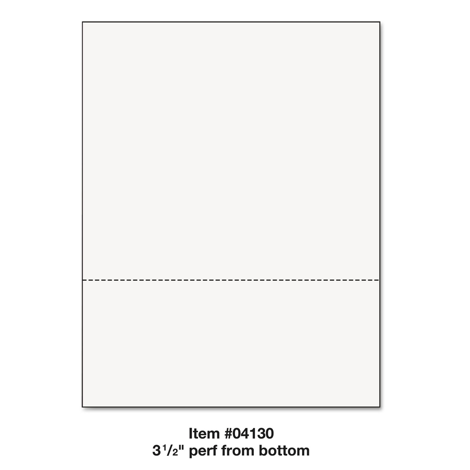 Custom Cut-Sheet Copy Paper, 92 Bright, Micro-Perforated 3.5 From