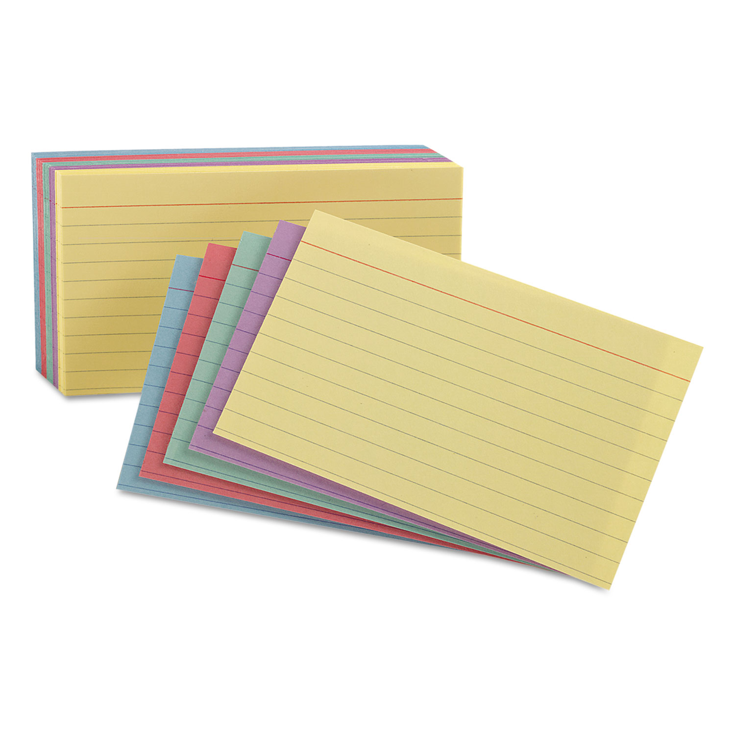 Office Depot Brand Glow Index Cards 4 x 6 Assorted Colors Pack Of