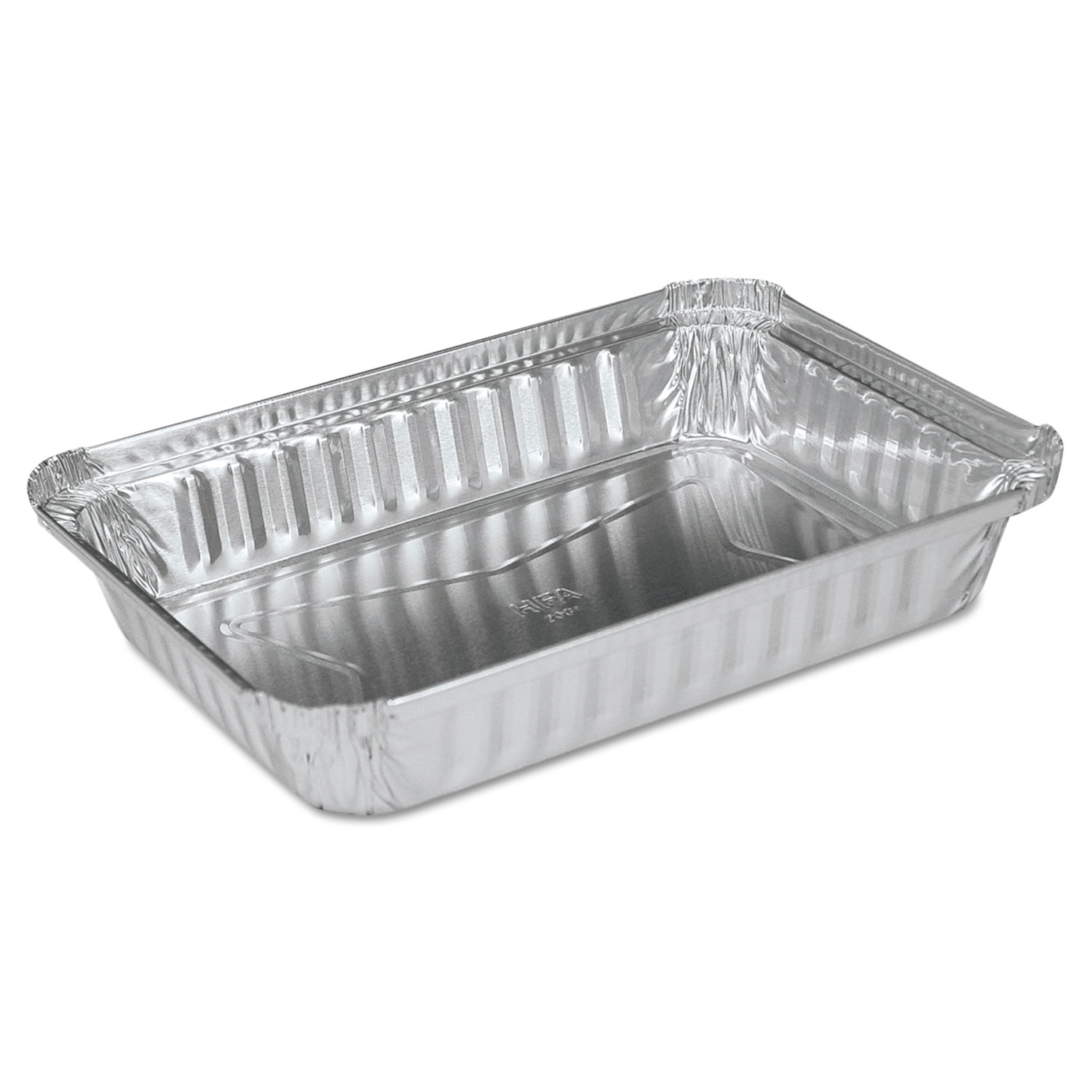 Aluminum Oblong Pan, Shallow, 1.5-lb Capacity, 6 x 8.59 x 1.25, Silver, 500/Carton Aluminum Oblong Pan, Shallow, 1.5-lb Capacity, 6 x 8.59 x 1.25, Silver, 500/Carton