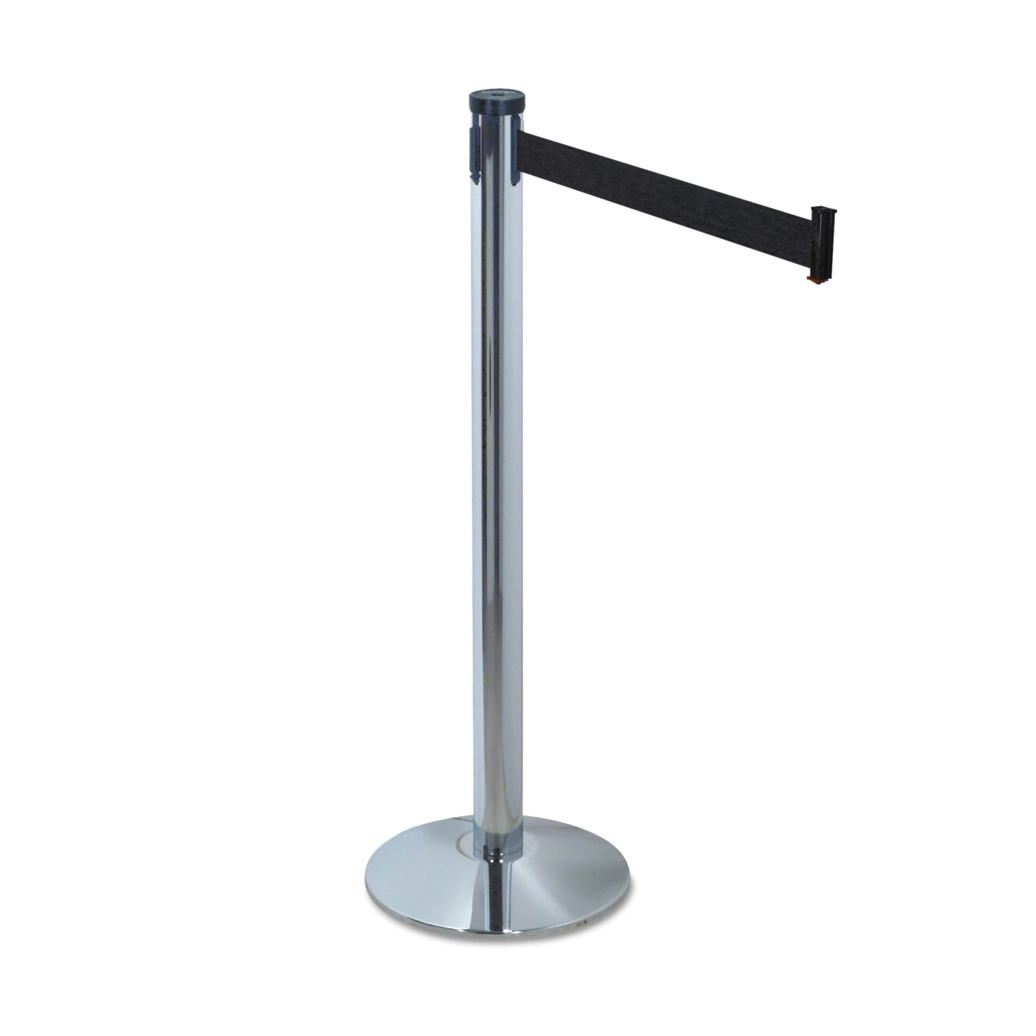 Adjusta-Tape Crowd Control Stanchion Base Only, Polished Aluminum, 14 Adjusta-Tape Crowd Control Stanchion Base Only, Polished Aluminum, 14