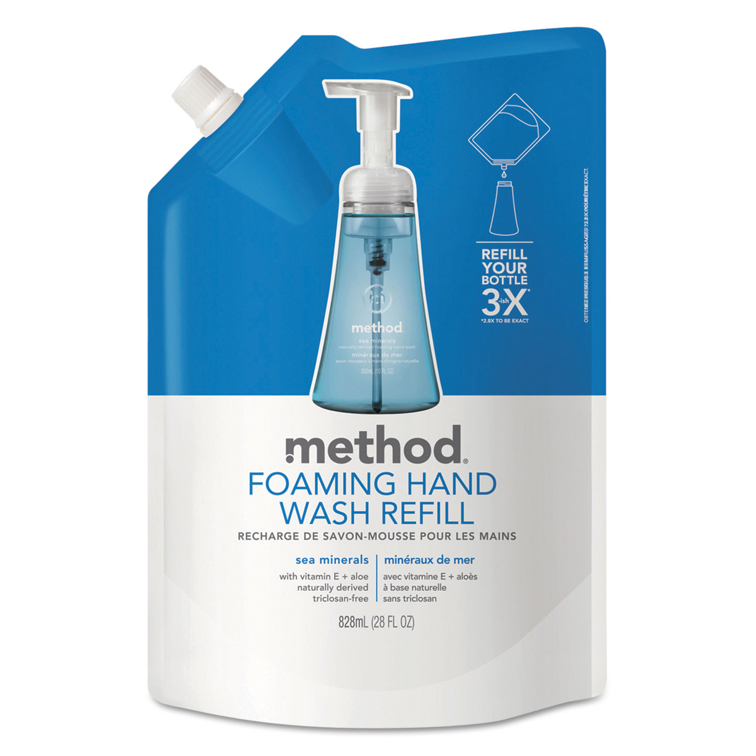 Method Foaming Hand Soap Refill, Orange Ginger, Recyclable Bottle,  Biodegradable Formula, 28 fl oz (Pack of 4)