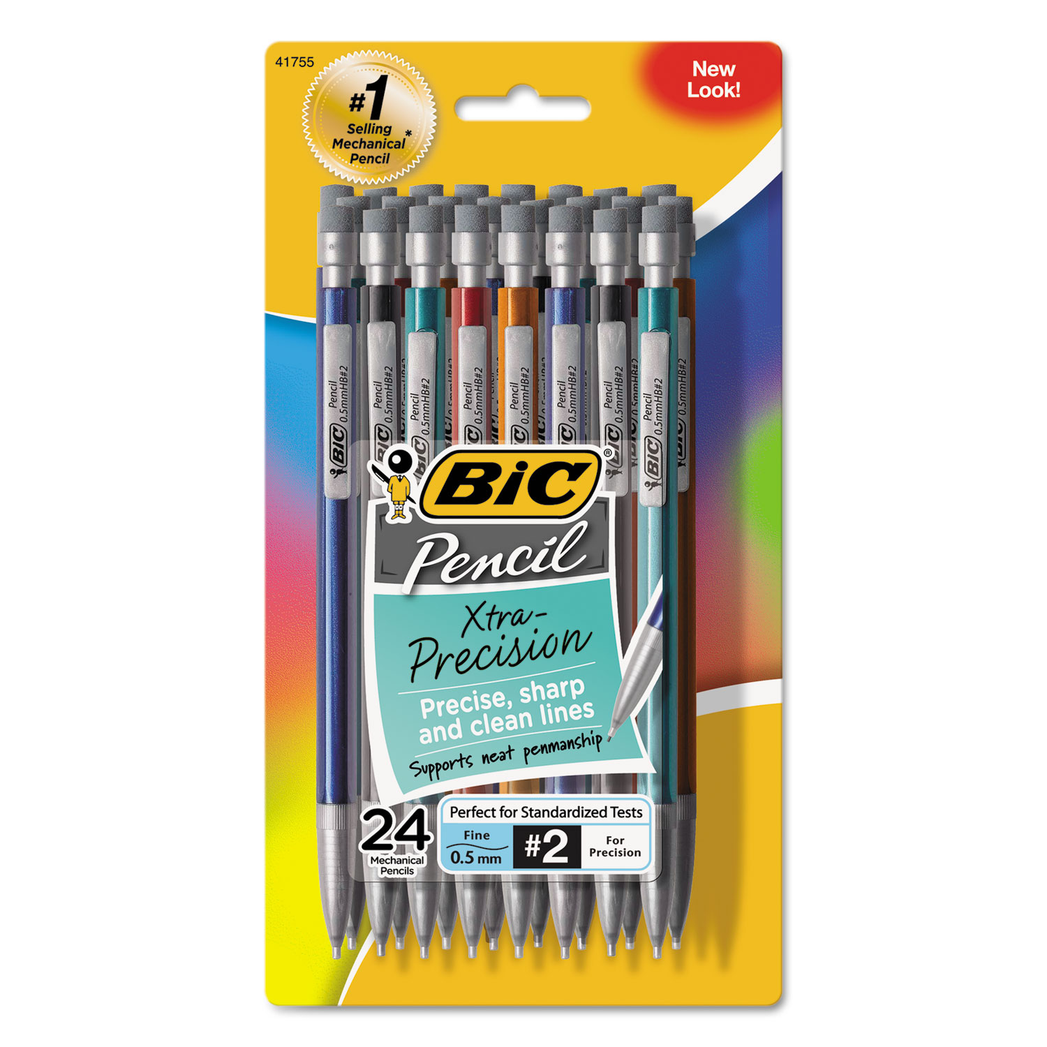 Bic Mechanical Pencils, Xtra Precision, 0.5 mm, Clear Barrel, 12 Ea