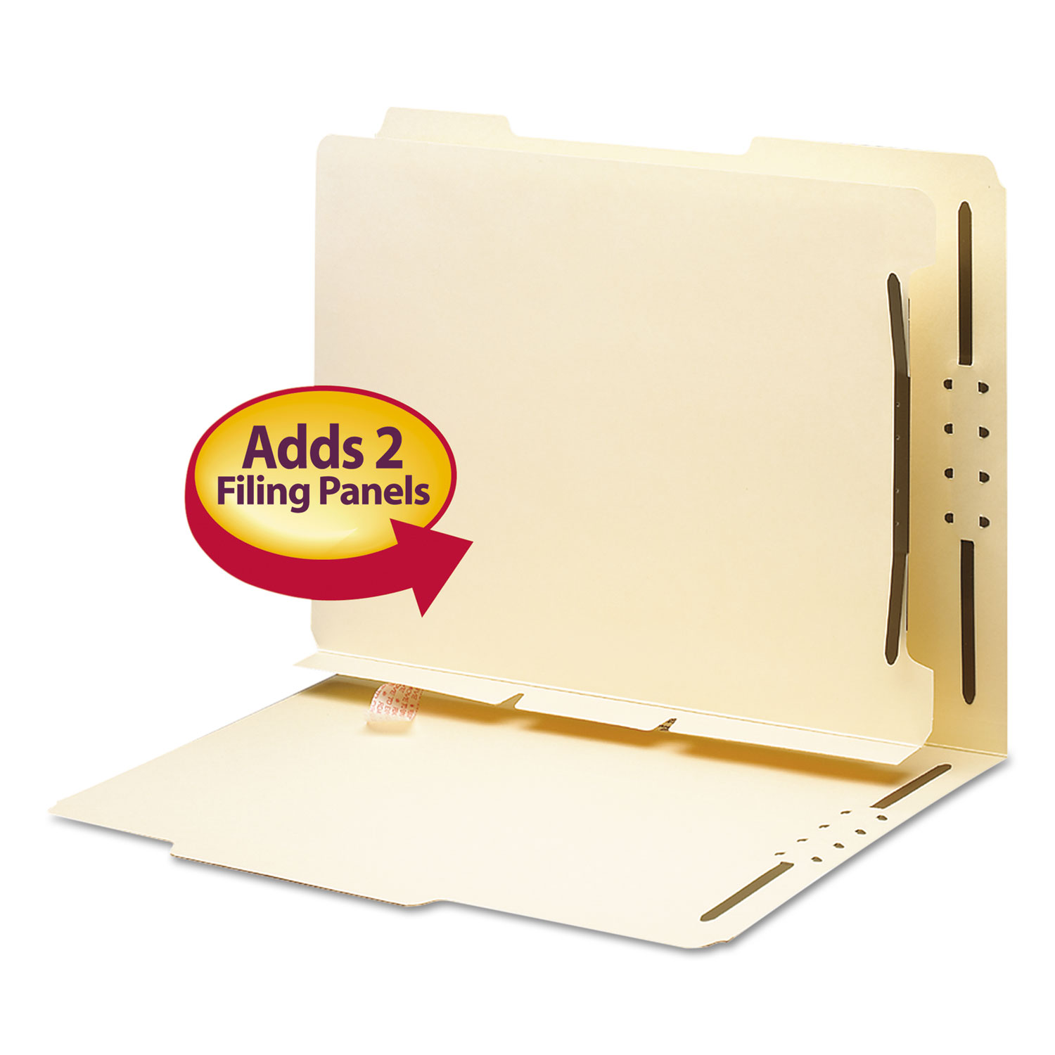 Self-Adhesive Folder Dividers with Twin-Prong Fasteners for Top