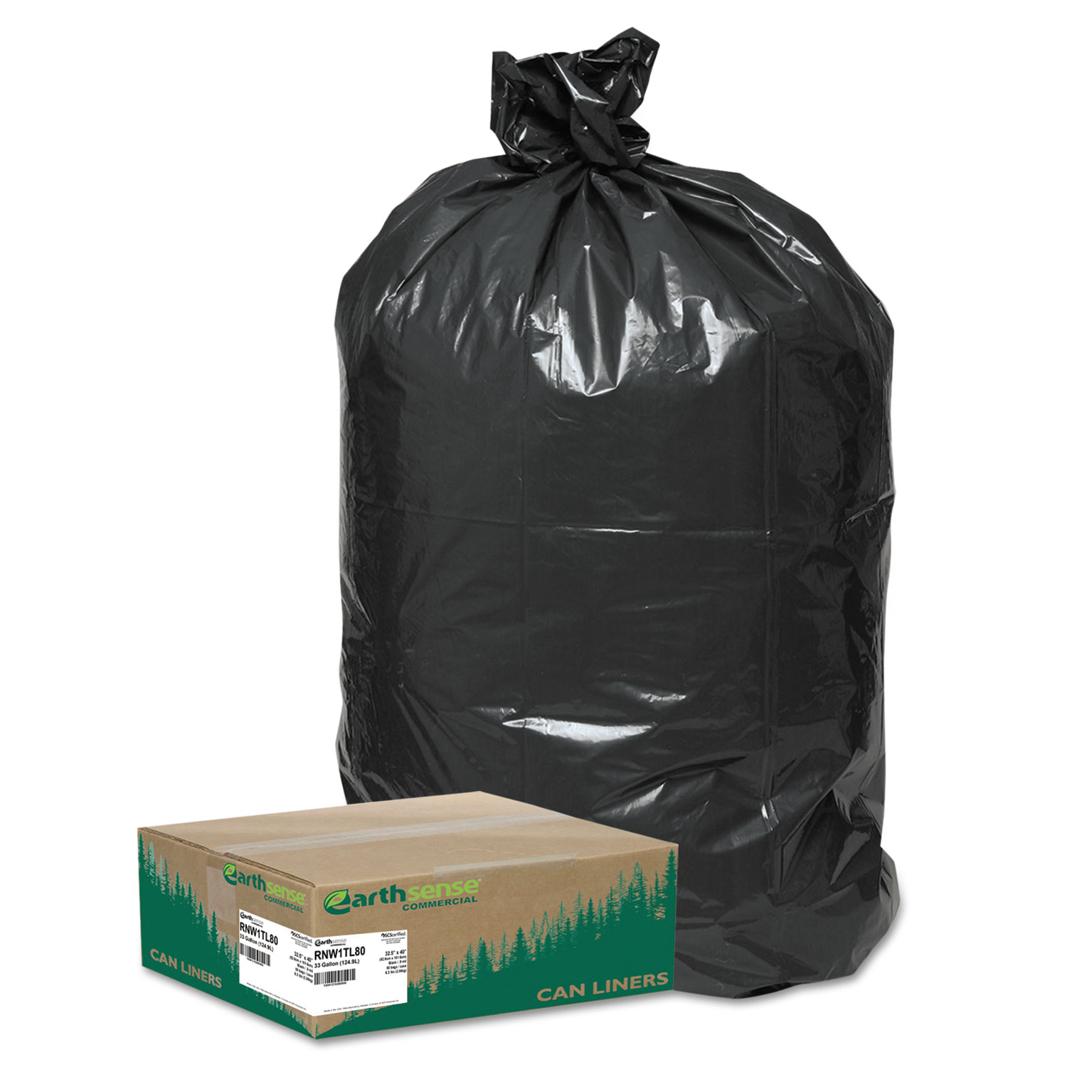 Rubbermaid Commercial 10 mil Trash Bags 30 gal 30 H x 37 W Black 500 Bags -  Office Depot