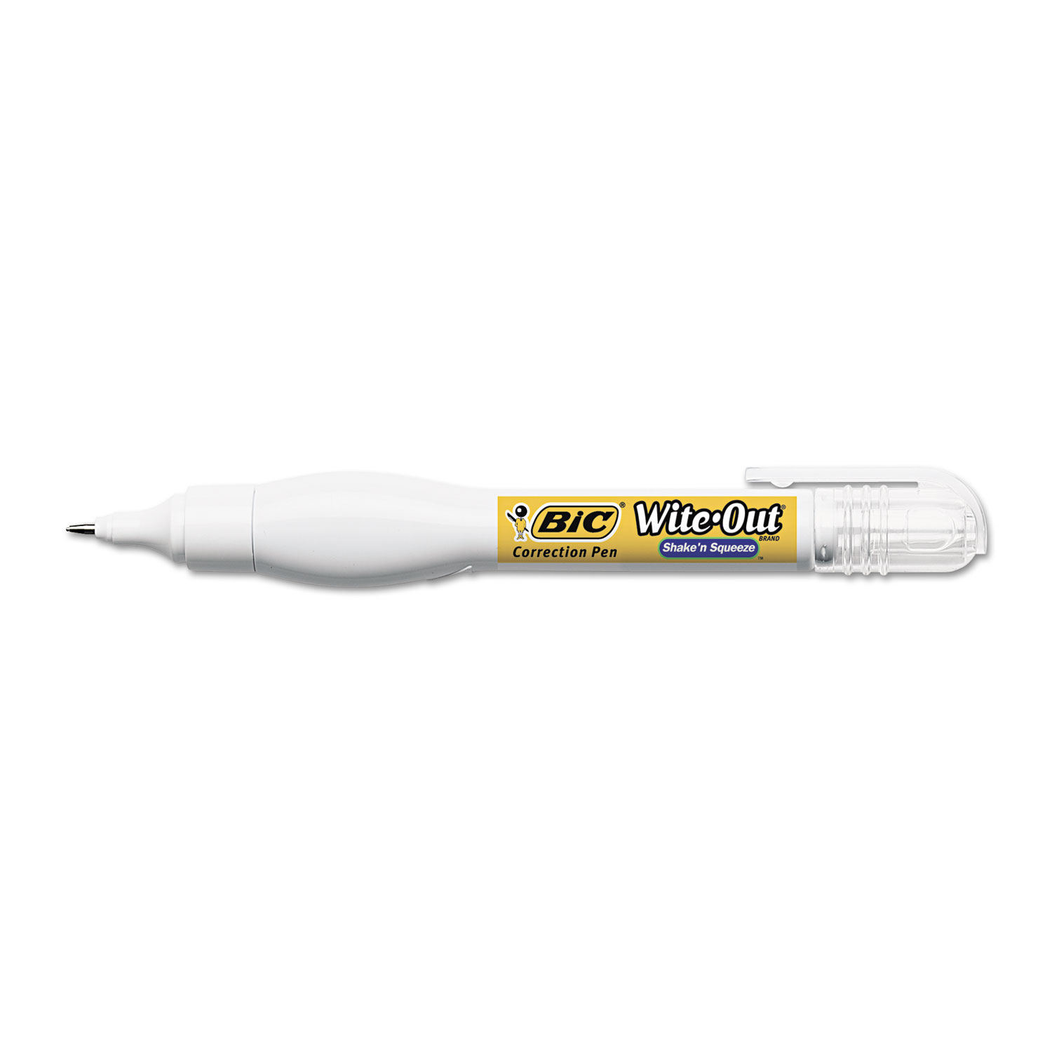 BIC Wite-Out Brand Shake 'n Squeeze Correction Pen, White, 1-Count WOSQP11  