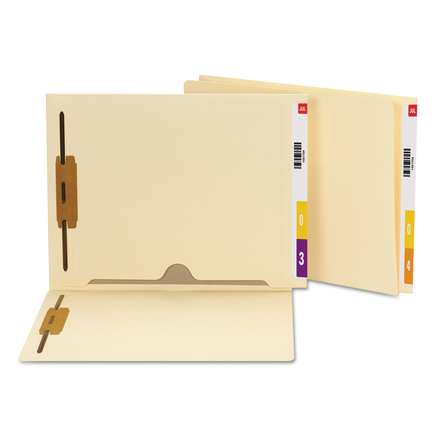 Self-Adhesive Folder Dividers with Twin-Prong Fasteners for Top