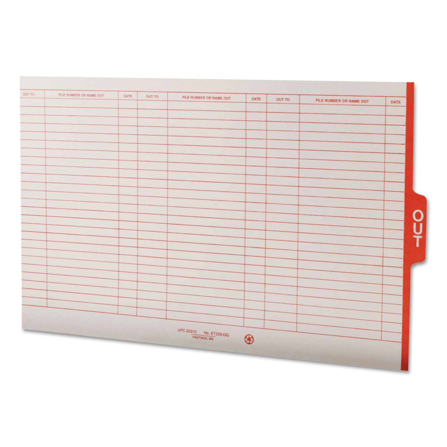 Manila Out Guides with Printed Form, 1/5-Cut End Tab, Out, 8.5 x 11, Manila, 100/Box Manila Out Guides with Printed Form, 1/5-Cut End Tab, Out, 8.5 x 11, Manila, 100/Box