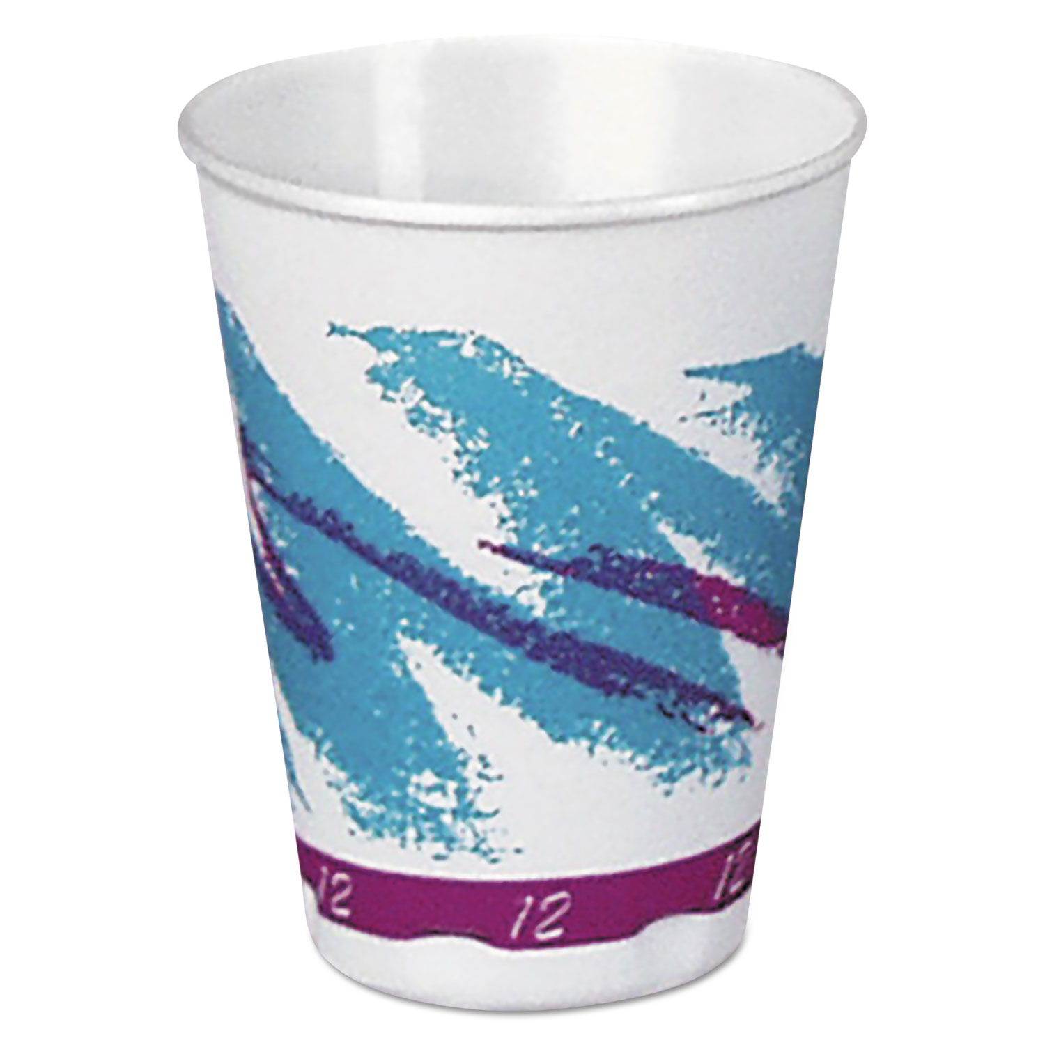 Tistheseason Solo Cup Jazz Paper Hot Cups; 16 oz. Polycoated - White; Green;  Purple (TI9455)