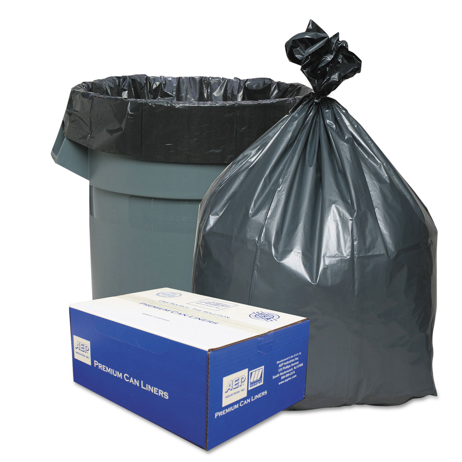 45 - 55 - 60 Gallon BLUE RECYCLE Trash Bags 42 x 56 - 2-MIL - Flat Packed  - 50 Bags