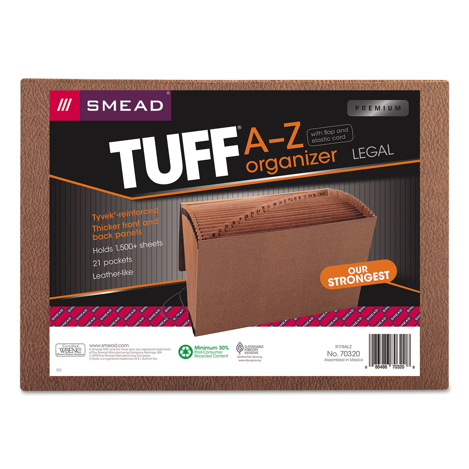 TUFF Expanding Wallet, 21 Sections, Elastic Cord Closure, 1/21-Cut Tabs, Legal Size, Redrope TUFF Expanding Wallet, 21 Sections, Elastic Cord Closure, 1/21-Cut Tabs, Legal Size, Redrope