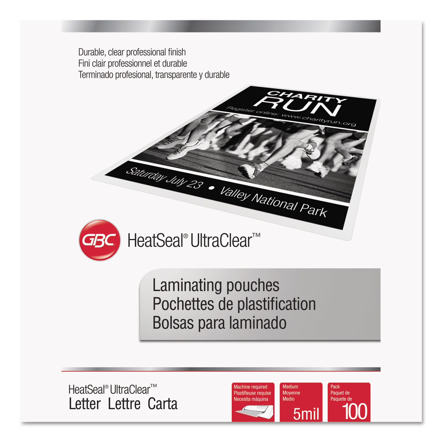 GBC Laminate It! Letter Size Sheets 14 Pack 8.5 x 11 No Heat Single Side  Sheet