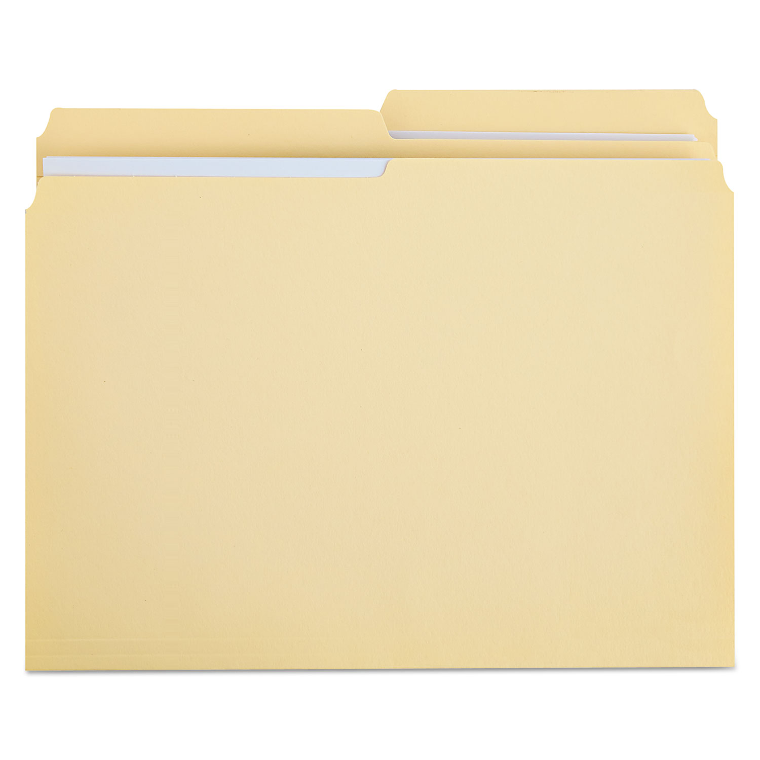 Universal File Folders 1/2 Cut Two-Ply Top Tab Letter Manila 100/Box