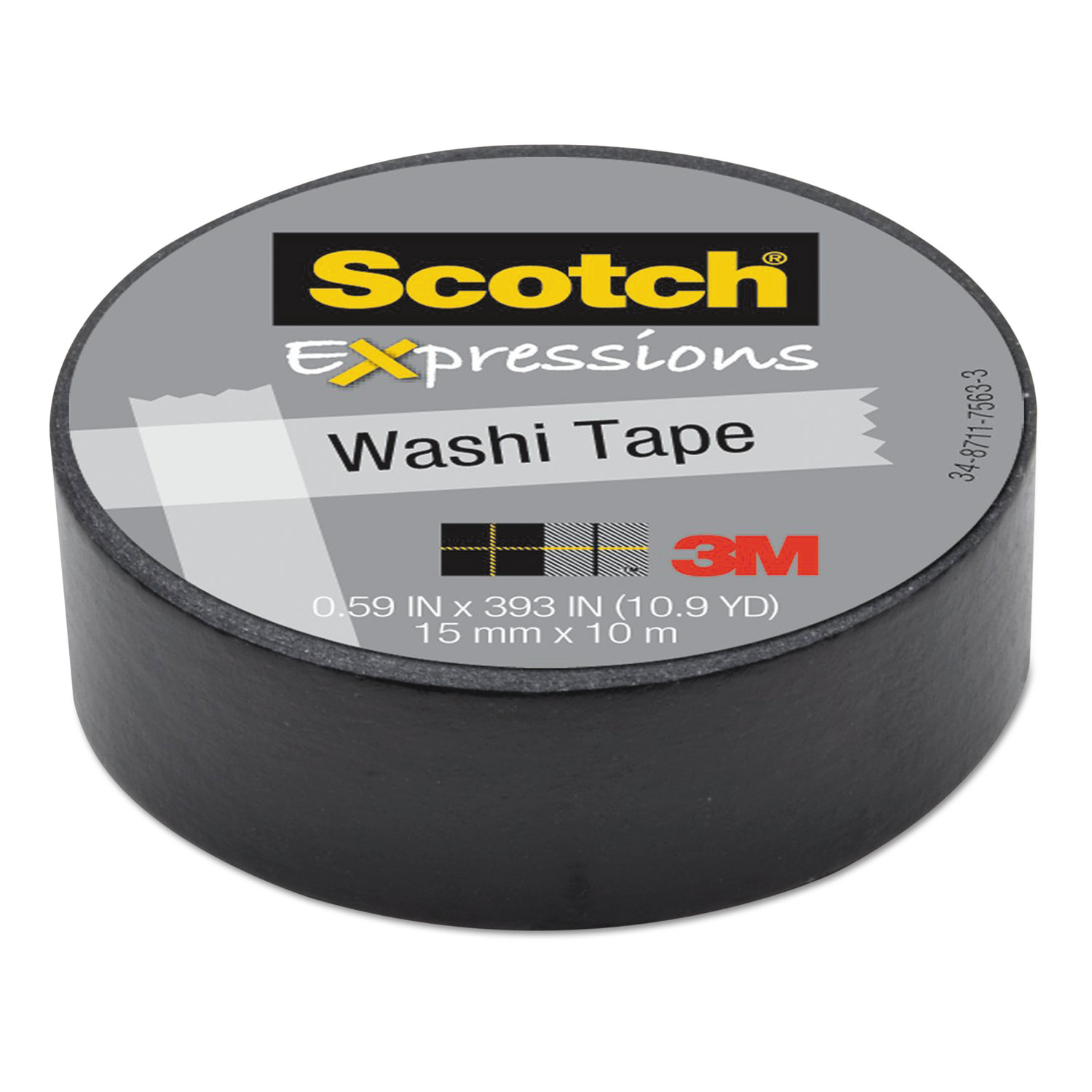Expressions Washi Tape by Scotch® MMMC314BLK Expressions Washi Tape by Scotch® MMMC314BLK