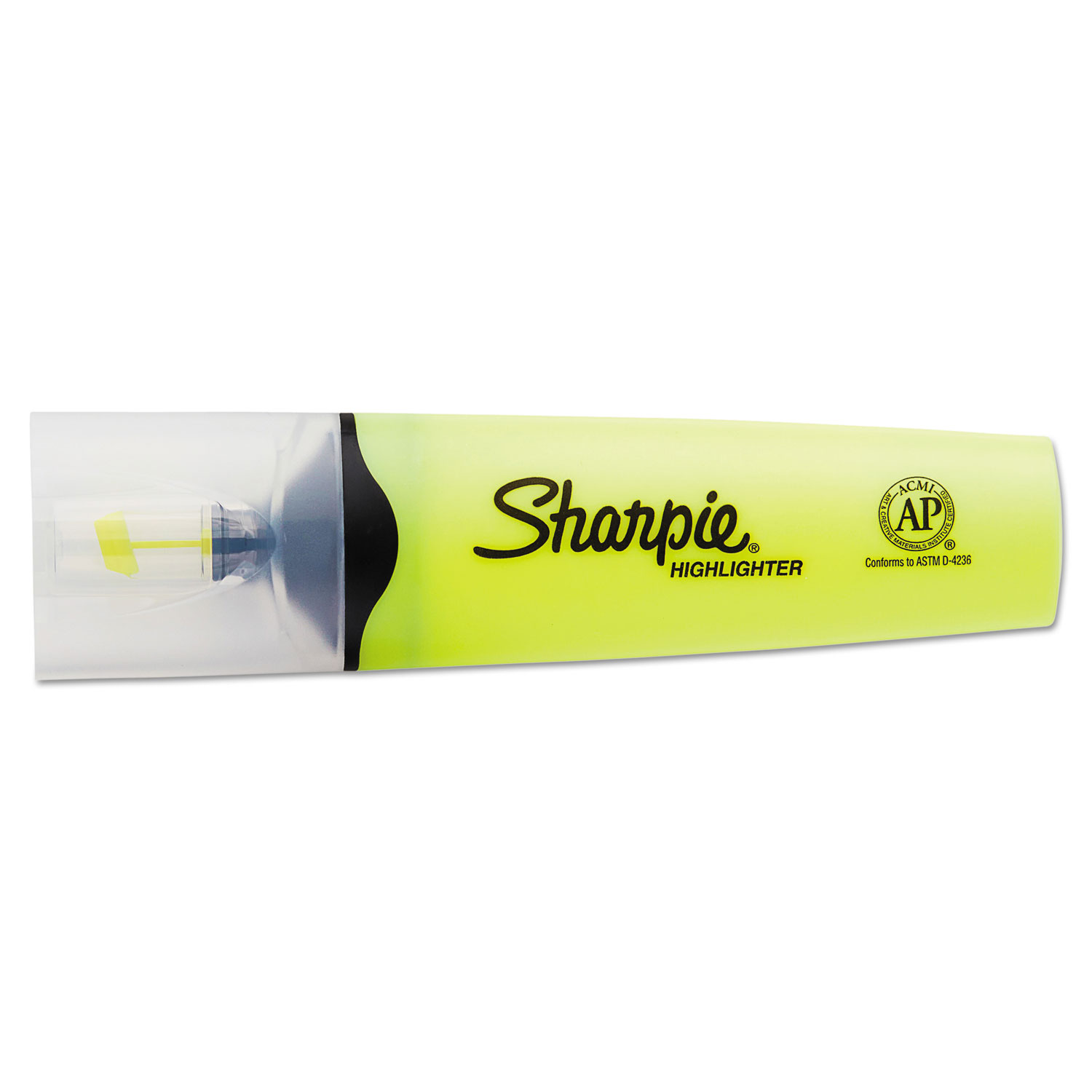 Sharpie Clearview Highlighter, Chisel Tip, Fluorescent Yellow