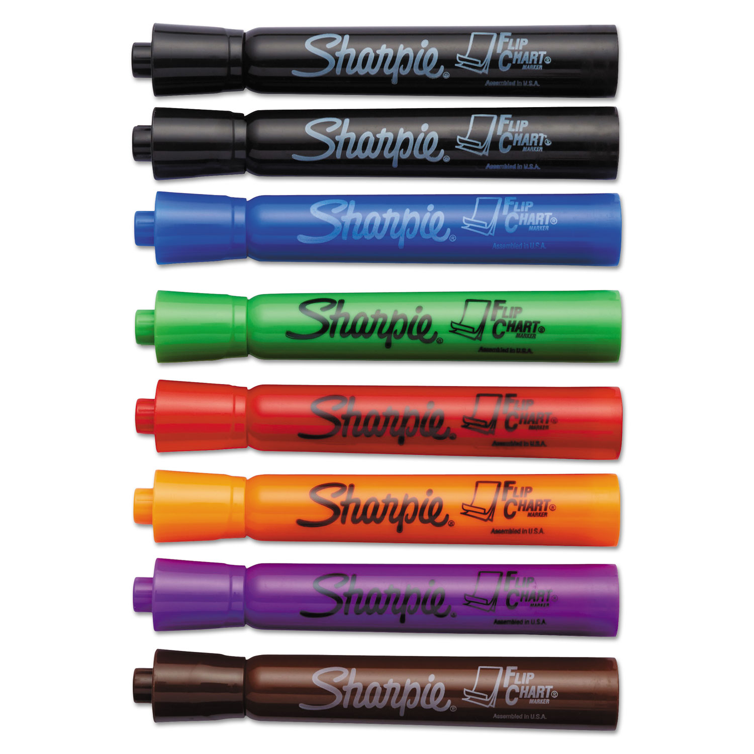 Set of 7 Sharpie Flip Chart Markers 5 Different Colors + Black All