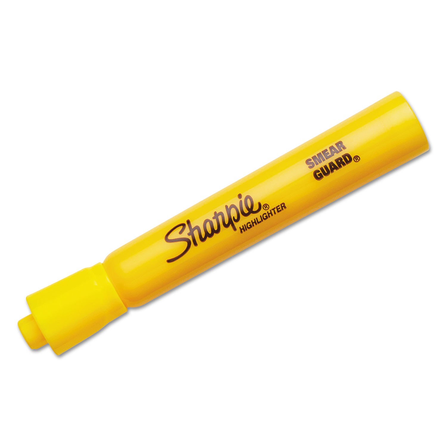 Sharpie SmearGuard Tank Style Highlighters - Broad Marker Point - Chisel  Marker Point Style - Yellow - Yellow Barrel