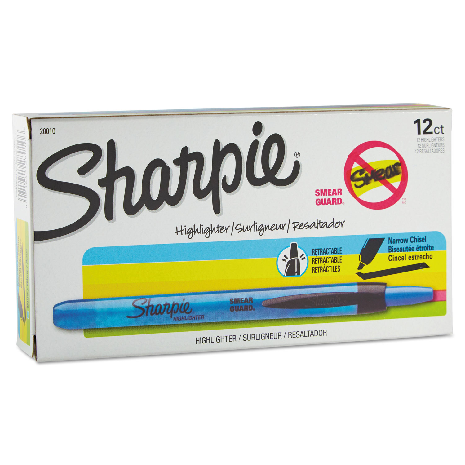 12/Pk SAN28026 Sharpie Accent Retractable Highlighters