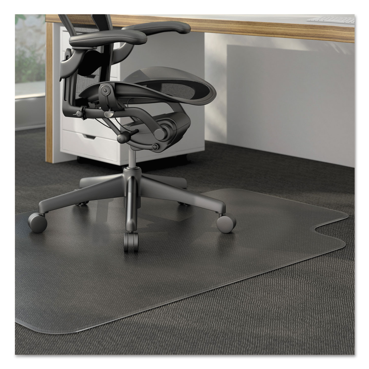 Deflecto Chair Mat For Medium Pile Carpet Rectangular 36 W x 48 D Black -  Office Depot