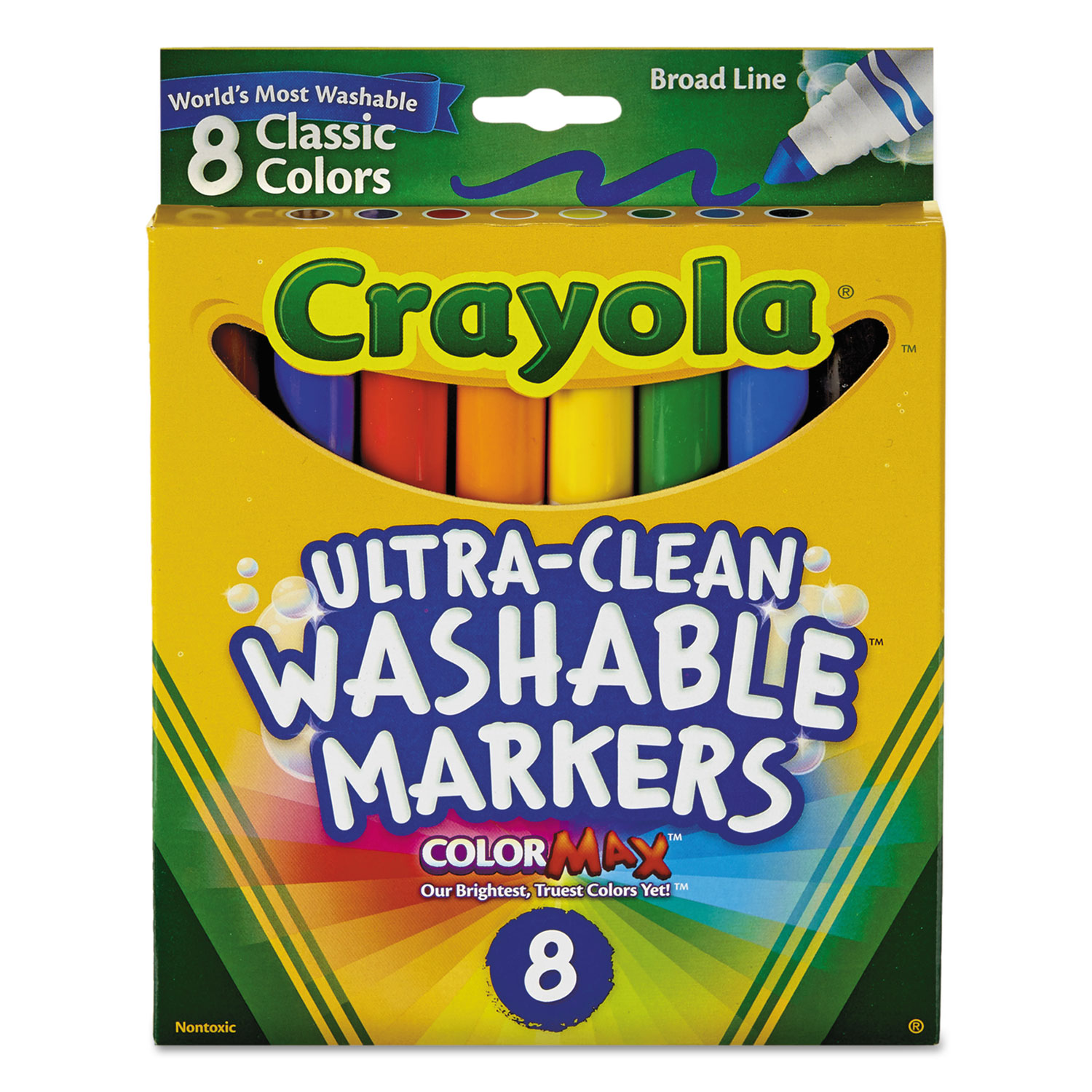 Crayola Classic Colors Ultra-clean Washable Fine Line Color Max Markers,  10-count, Markers, Crayons & Highlighters