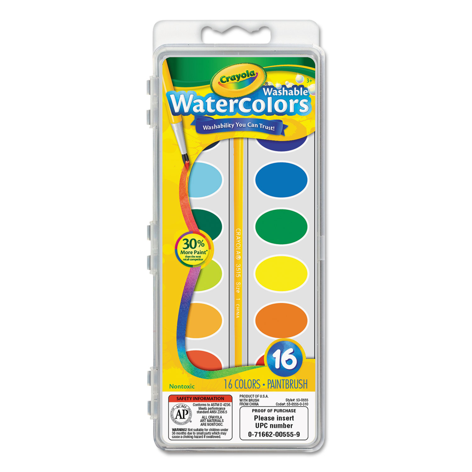 Crayola Washable Watercolor Paint Set - Office Depot