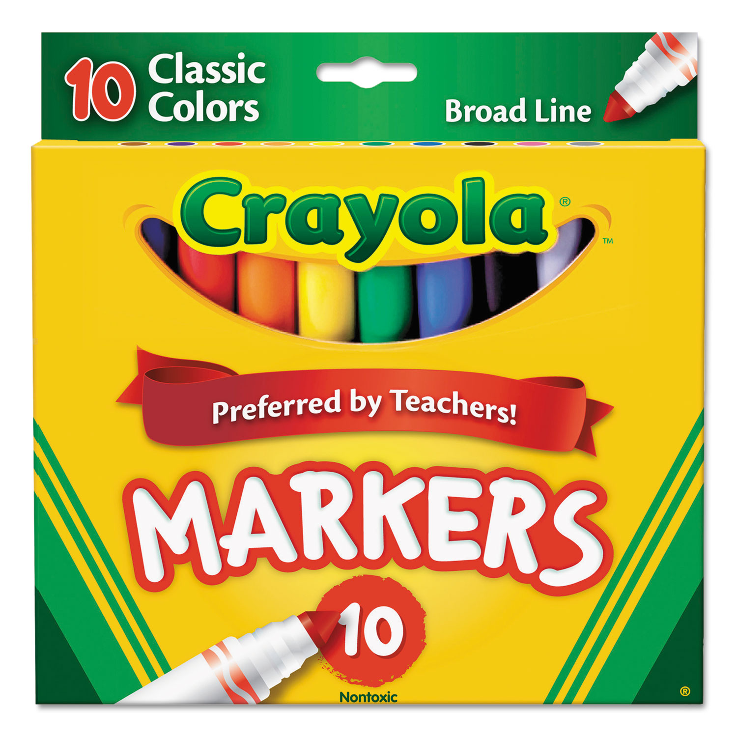 Crayola Fine Point Non-Washable Markers, Classic Colors - 8 pack