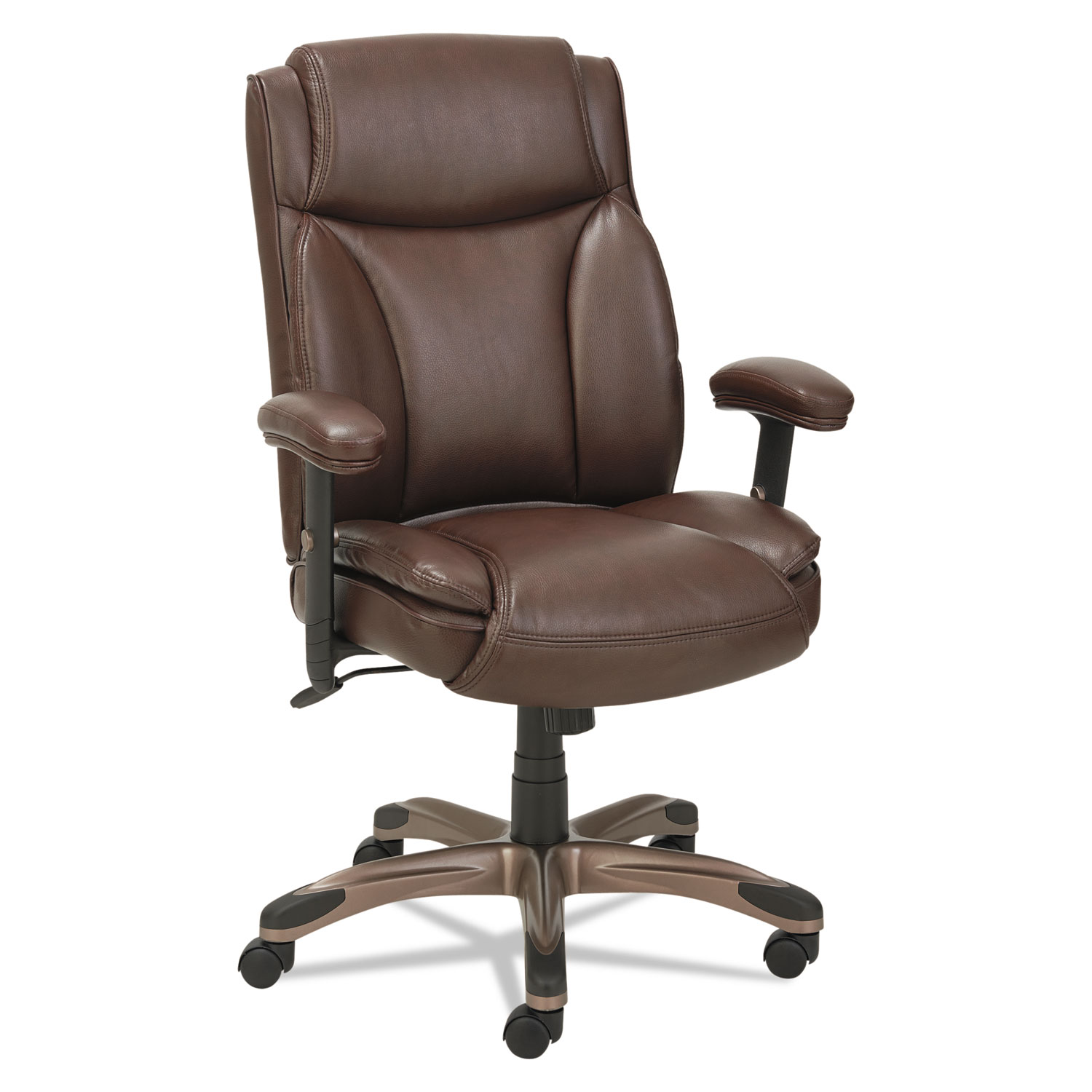 Alera Veon Series Bonded Leather Mid Back Manager s Chair by Alera