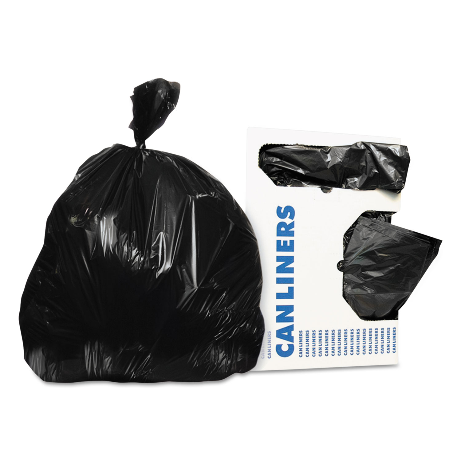 30 in. W x 36 in. H 20 Gal. to 30 Gal. 1.5 mil Clear Trash Bags (100- Count)