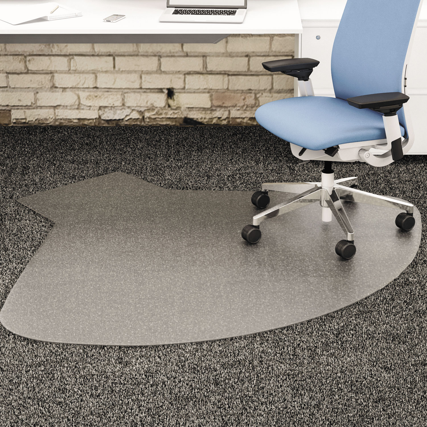 Deflecto Chair Mat For Medium Pile Carpet Rectangular 36 W x 48 D