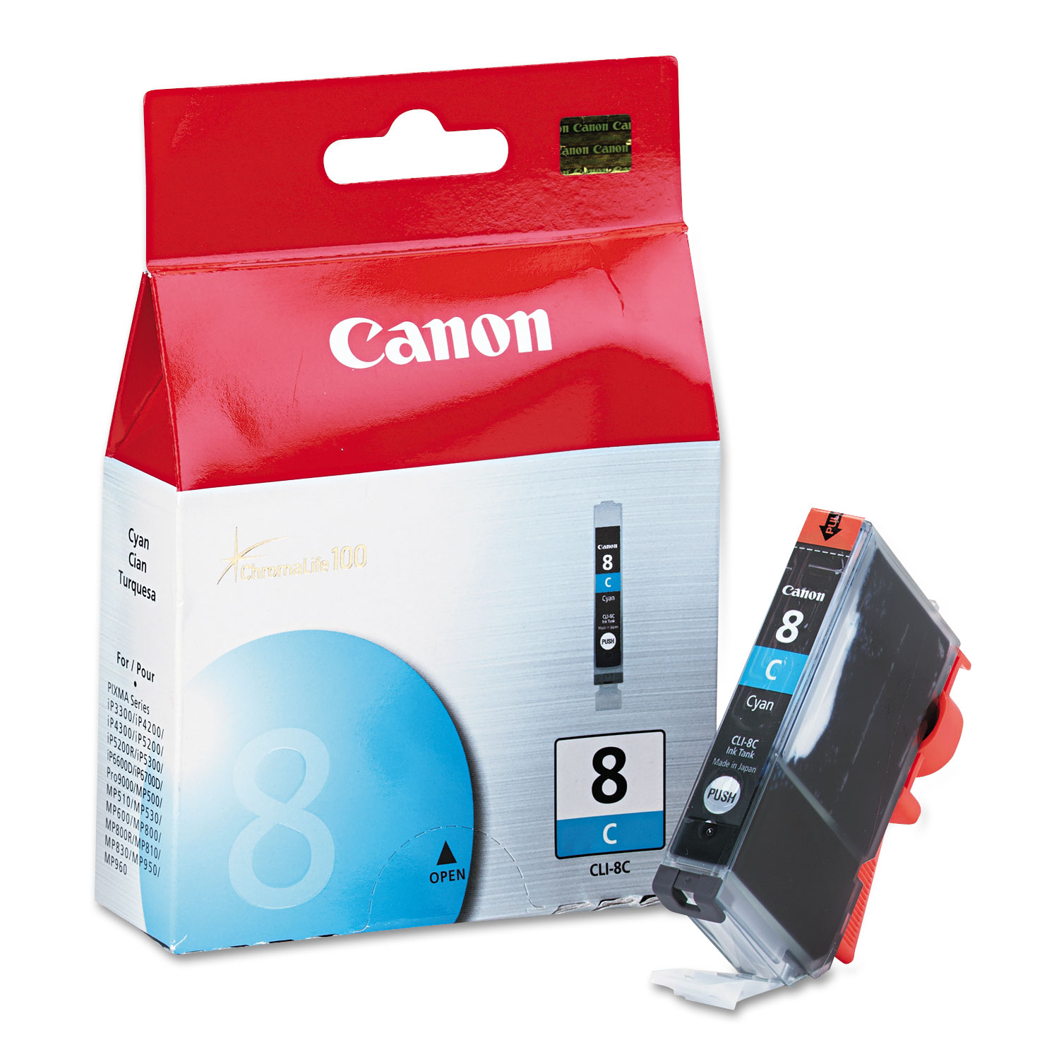 4-Pack GENUINE Canon CLI-8 Ink Cartridges (Black, Cyan, Magenta, Yellow) - Open Box For PIXMA Printers 12 thumbnail image