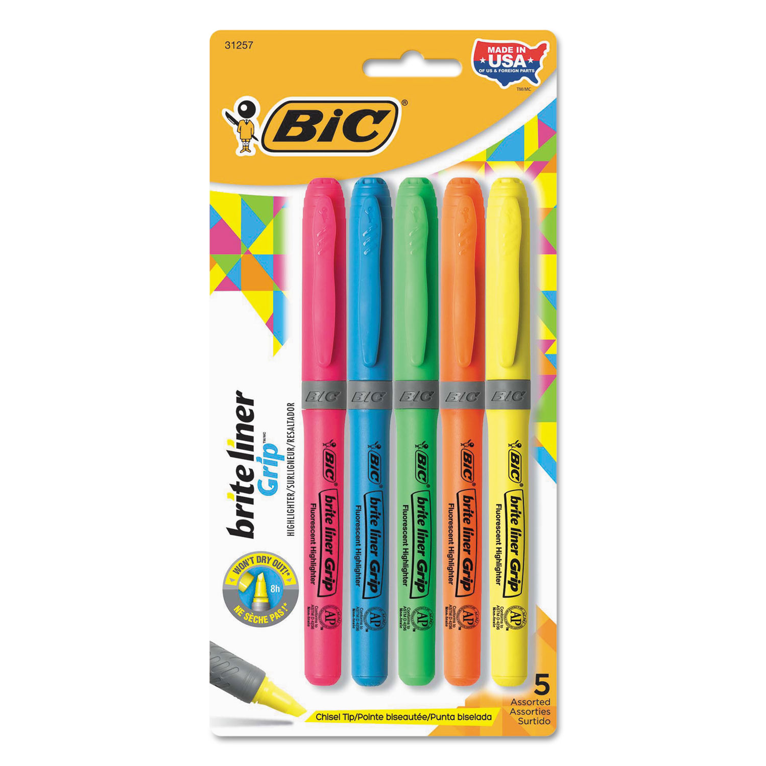 BIC® Brite Liner® Grip Evidenziatore