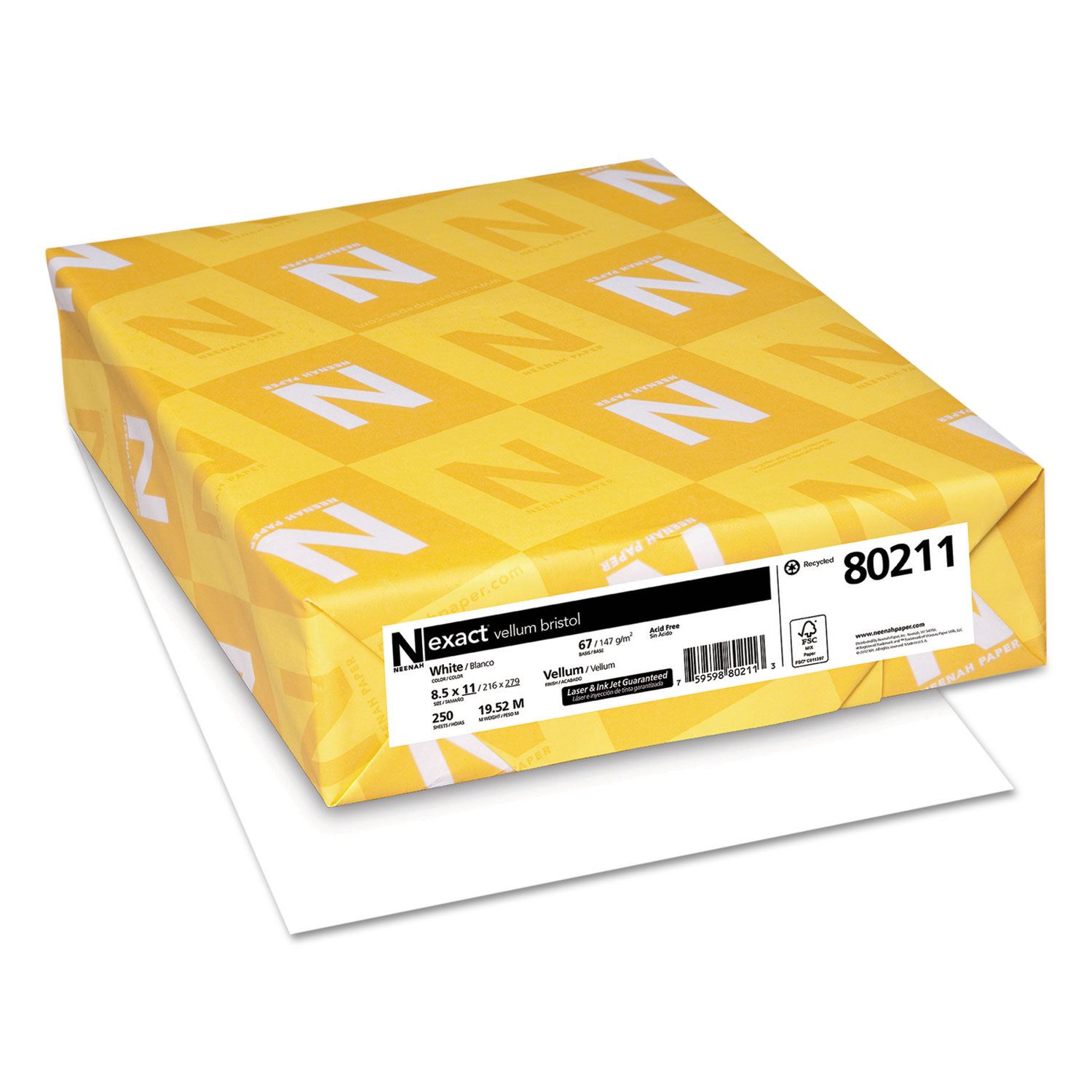 HP Papers | 8.5 x 11 Paper | Premium 32 lb | 1 Ream - 250 Sheets | 100  Bright | Made in USA - FSC Certified | 113500R