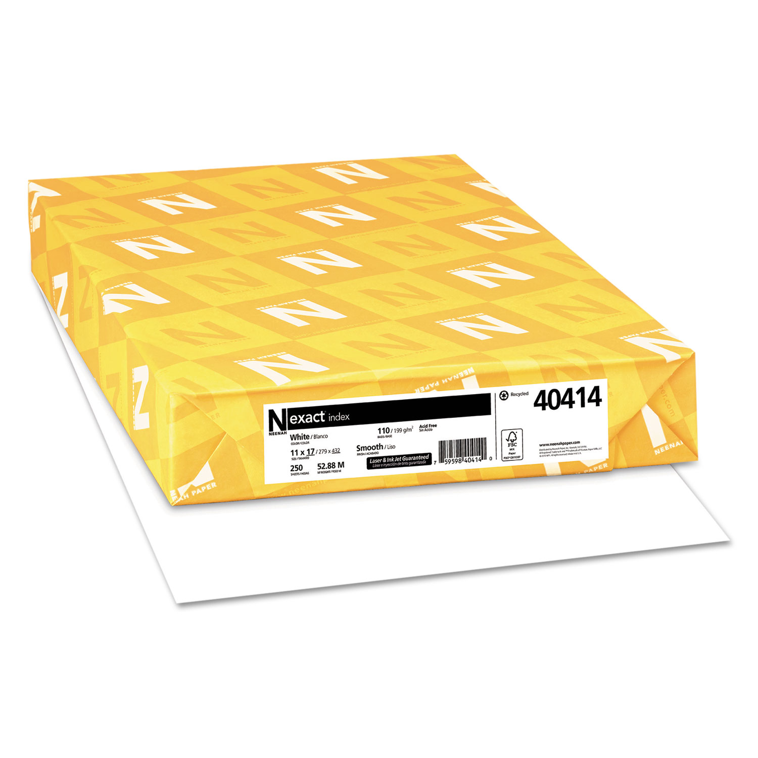 Exact INDEX - CANARY Yellow - 8.5 x 11 Cardstock Paper - 110lb Index - 250