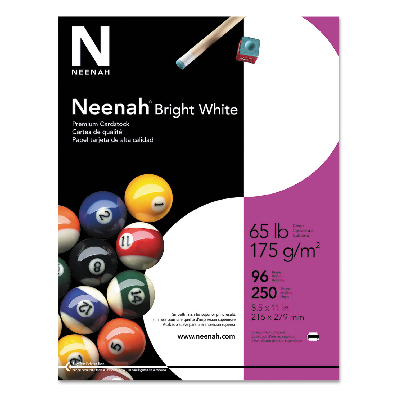 Bright White Card Stock by Neenah® Bright White WAU91904