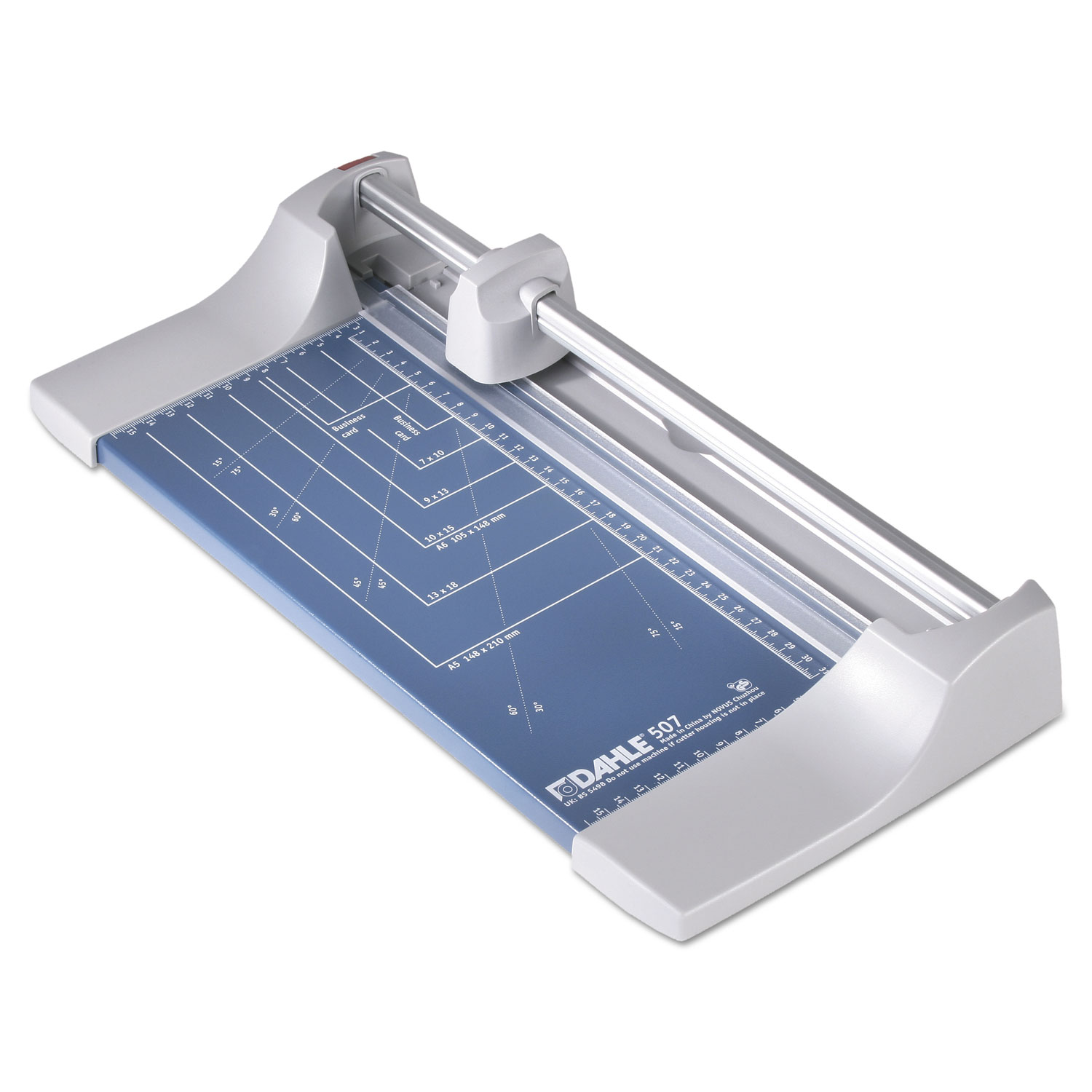 Dahle Rolling/Rotary Paper Trimmer/Cutter, 7 Sheets, 12 Cut Length, Metal Base, 8.25 x 17.38