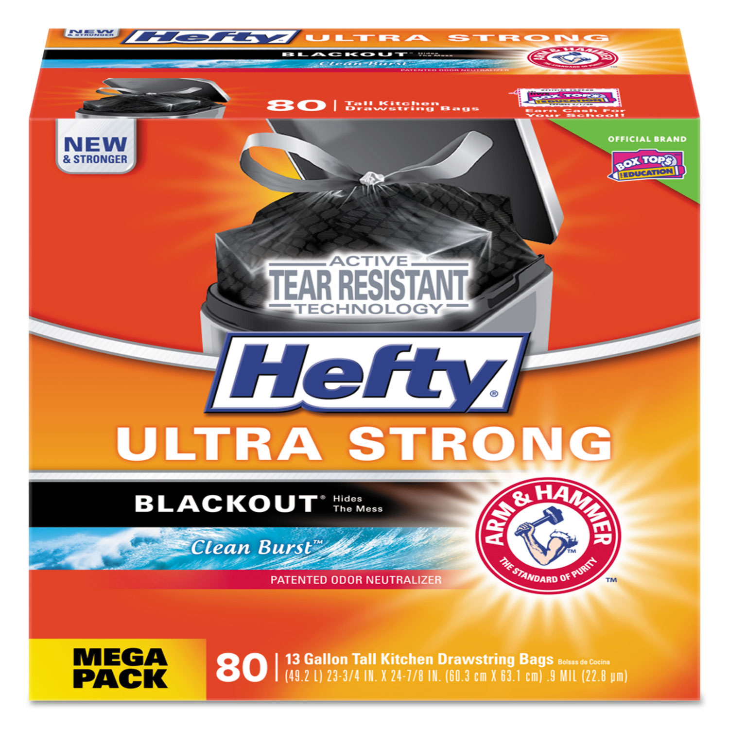 Hefty Ultra Strong Citrus Twist Scent Tall Kitchen 13 Gallon Drawstring Trash  Bags - Shop Trash Bags at H-E-B