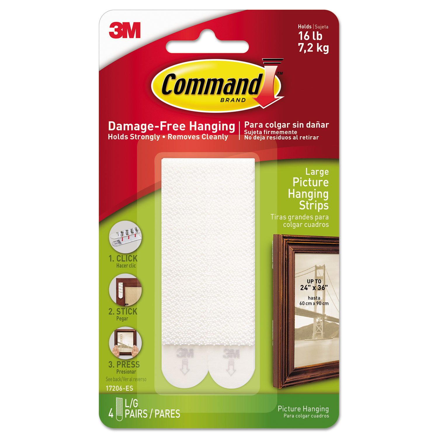 Command Damage Free Picture Hanging Strips Medium White Pack Of 3 - Office  Depot