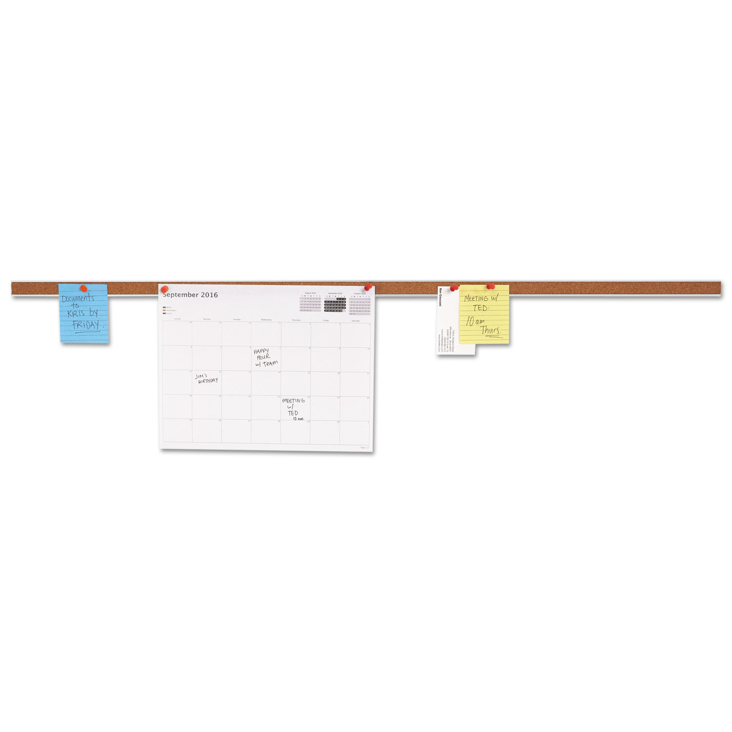 Lorell Bulletin Bar Self-Sealing Cork Strip