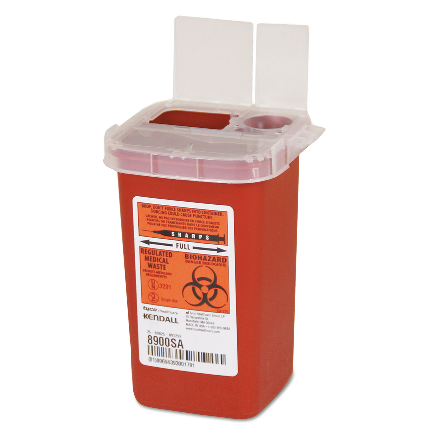 Kendall Sharps Container with Rotor Lid - 2 Gallon