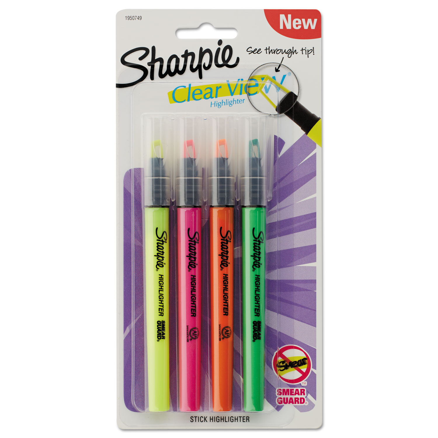 Sharpie S Note Highlighters Chisel Tip Assorted Ink White Barrel Pack Of 6  Highlighters - Office Depot