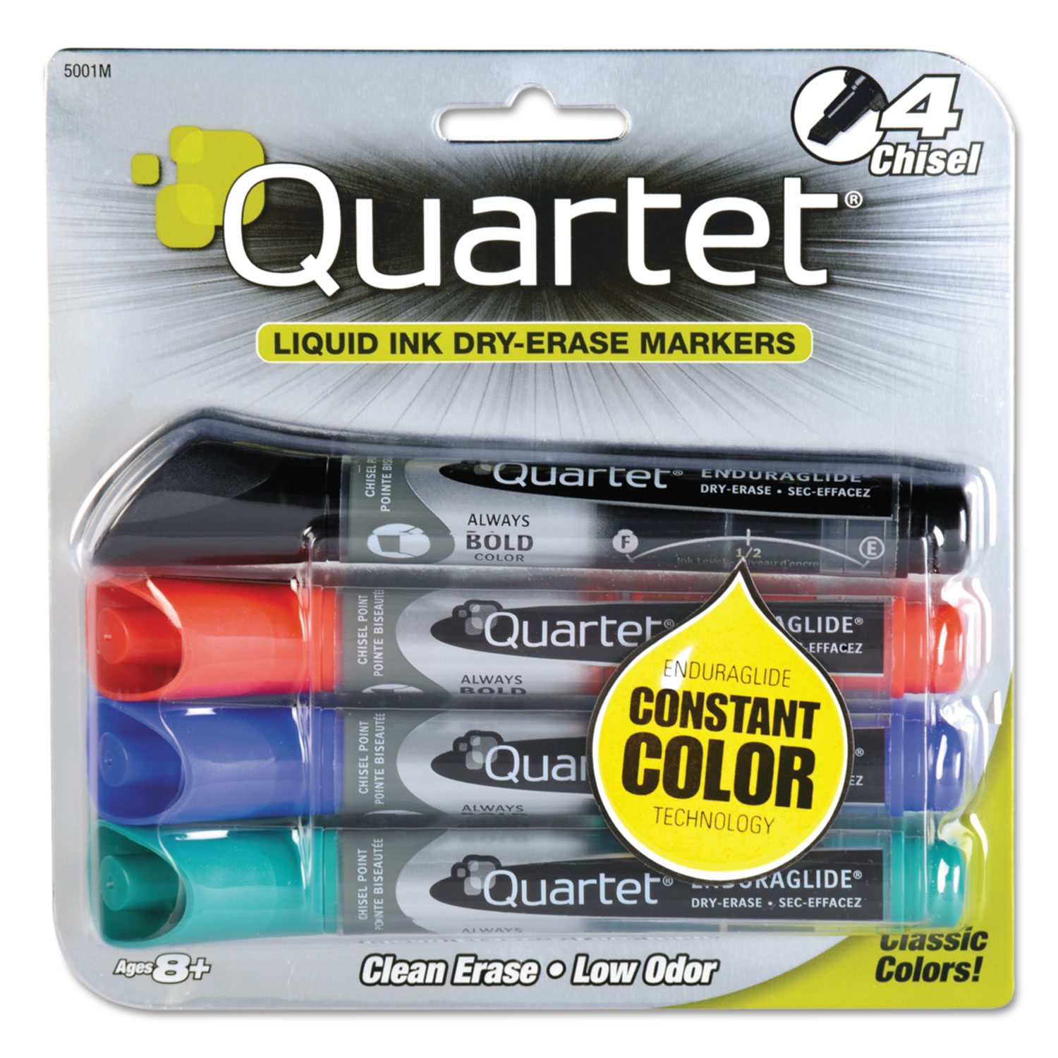 Take Note Dry-Erase Markers, Broad, Chisel Tip, Assorted, 12/Pack