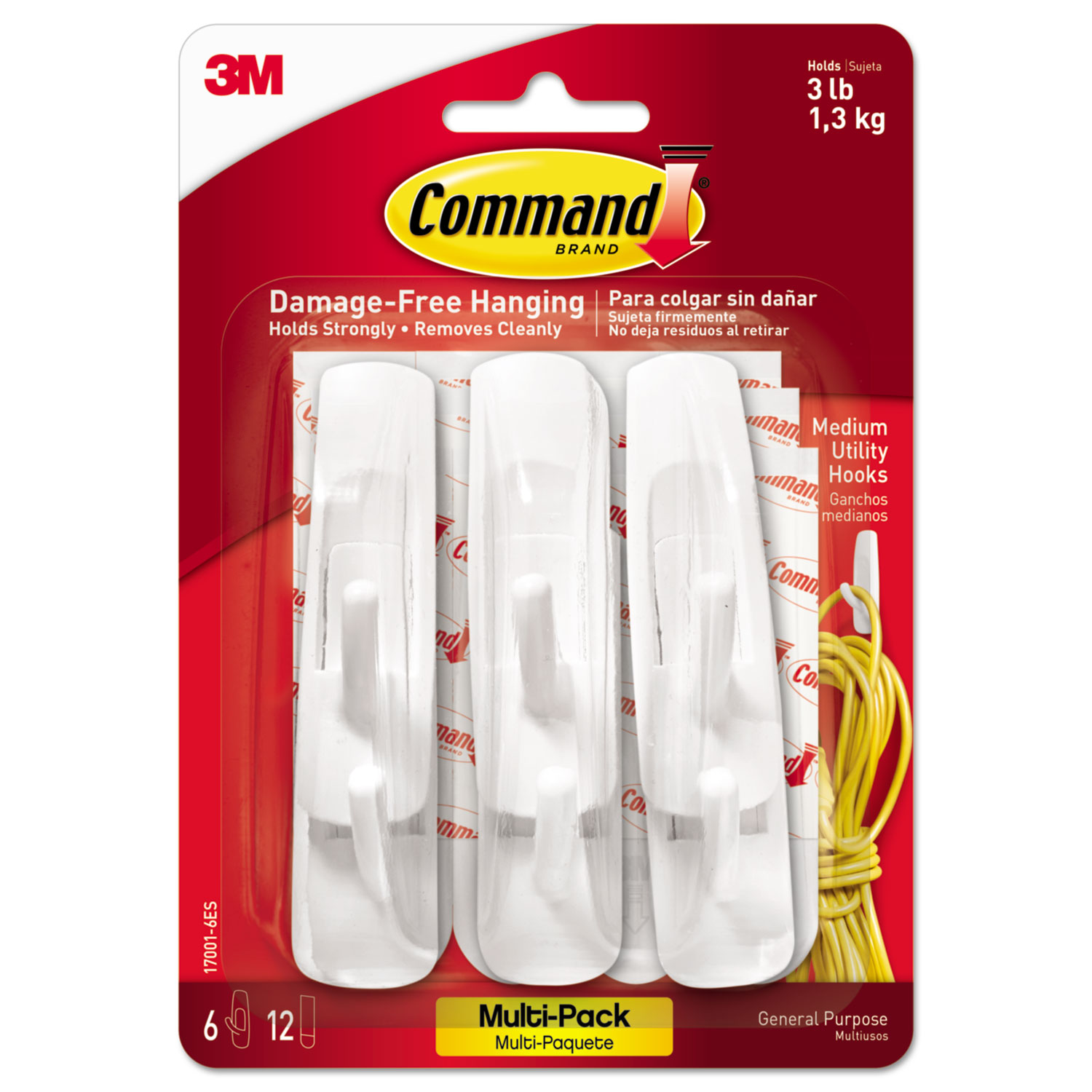 Command Cord Bundlers, White, 3-PACK