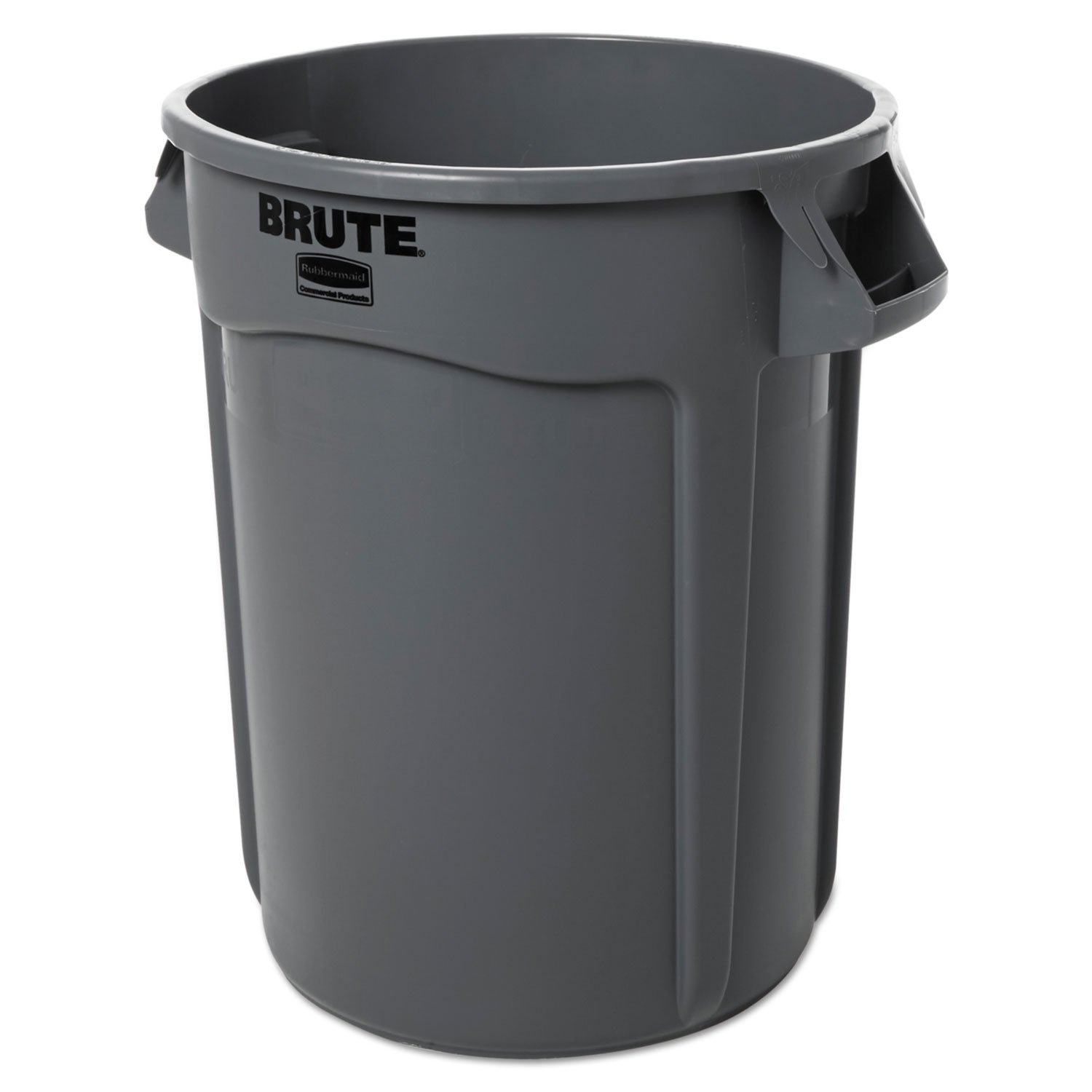 Rubbermaid BRUTE 20 Gallon Black Executive Round Trash Can and Lid