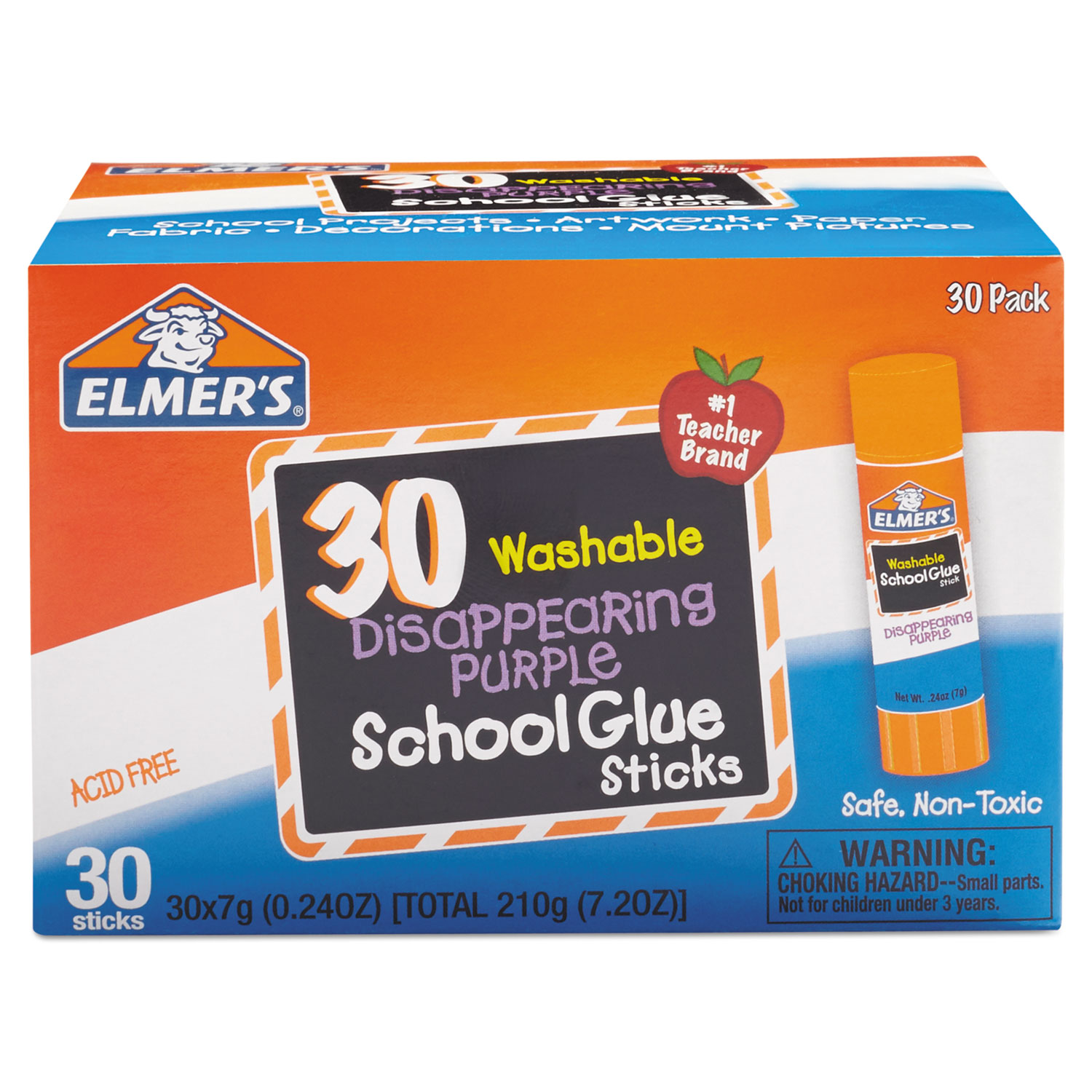 Elmer's Re-Stick School Glue Sticks, 0.28-Ounces, 6 Count