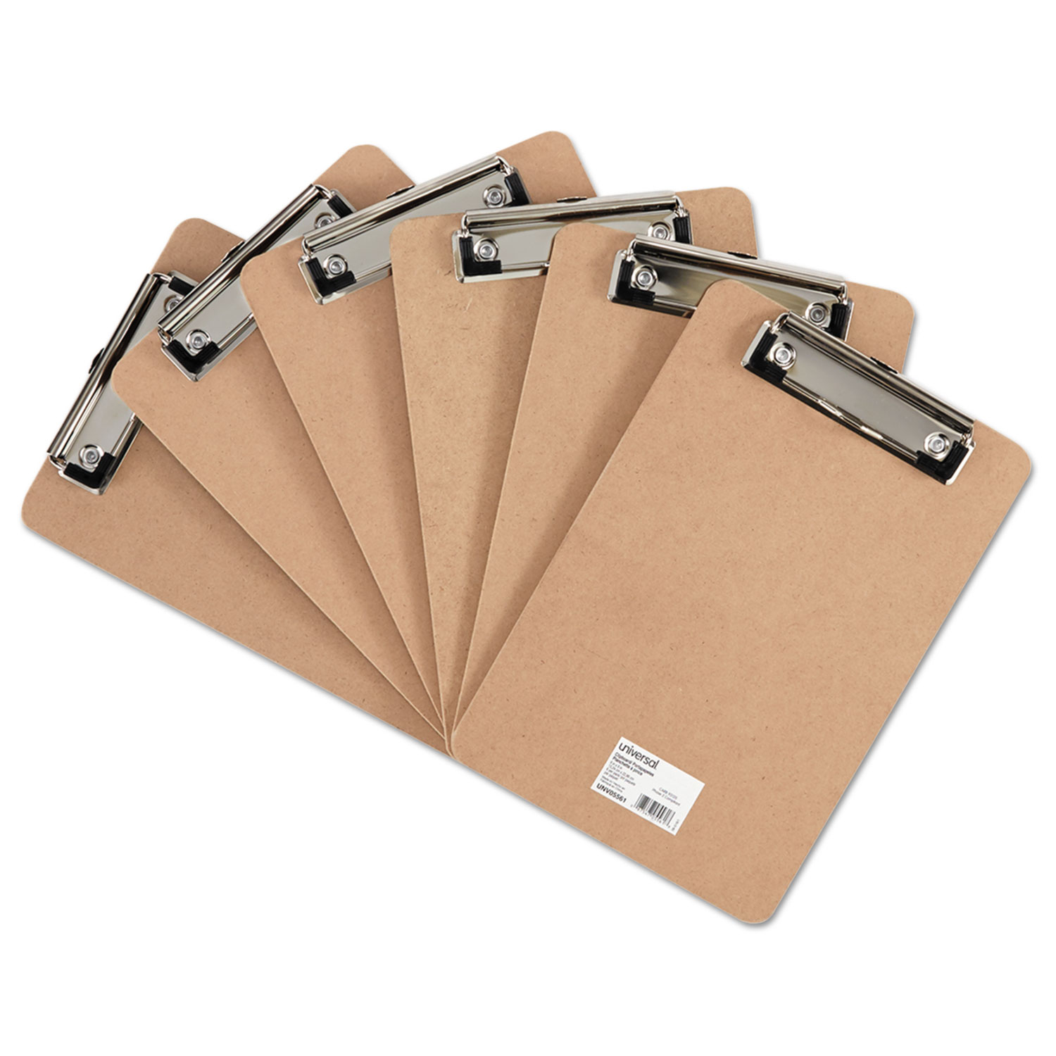 Standard Size Vintage Hardboard Clipboard w/ Low Profile Clip 24 Packs