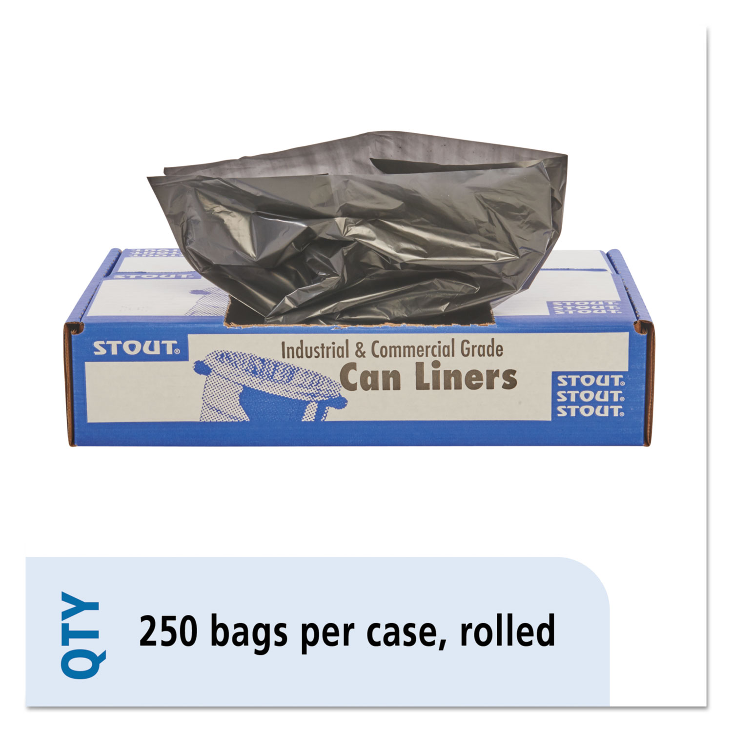 Total Recycled Content Plastic Trash Bags by Stout® by Envision