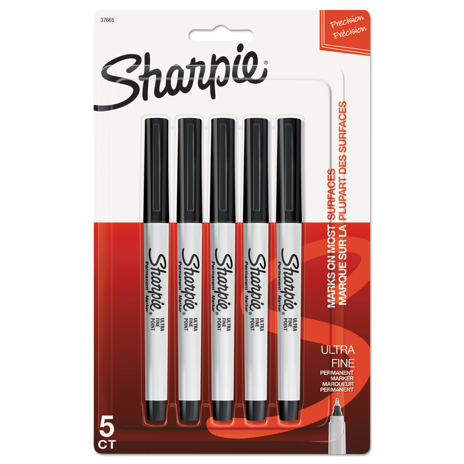  SHARPIE 37001 Permanent Markers, Ultra Fine Point, Black Color,  24 Sets of 12 Markers, 288 Markers Total : Office Products